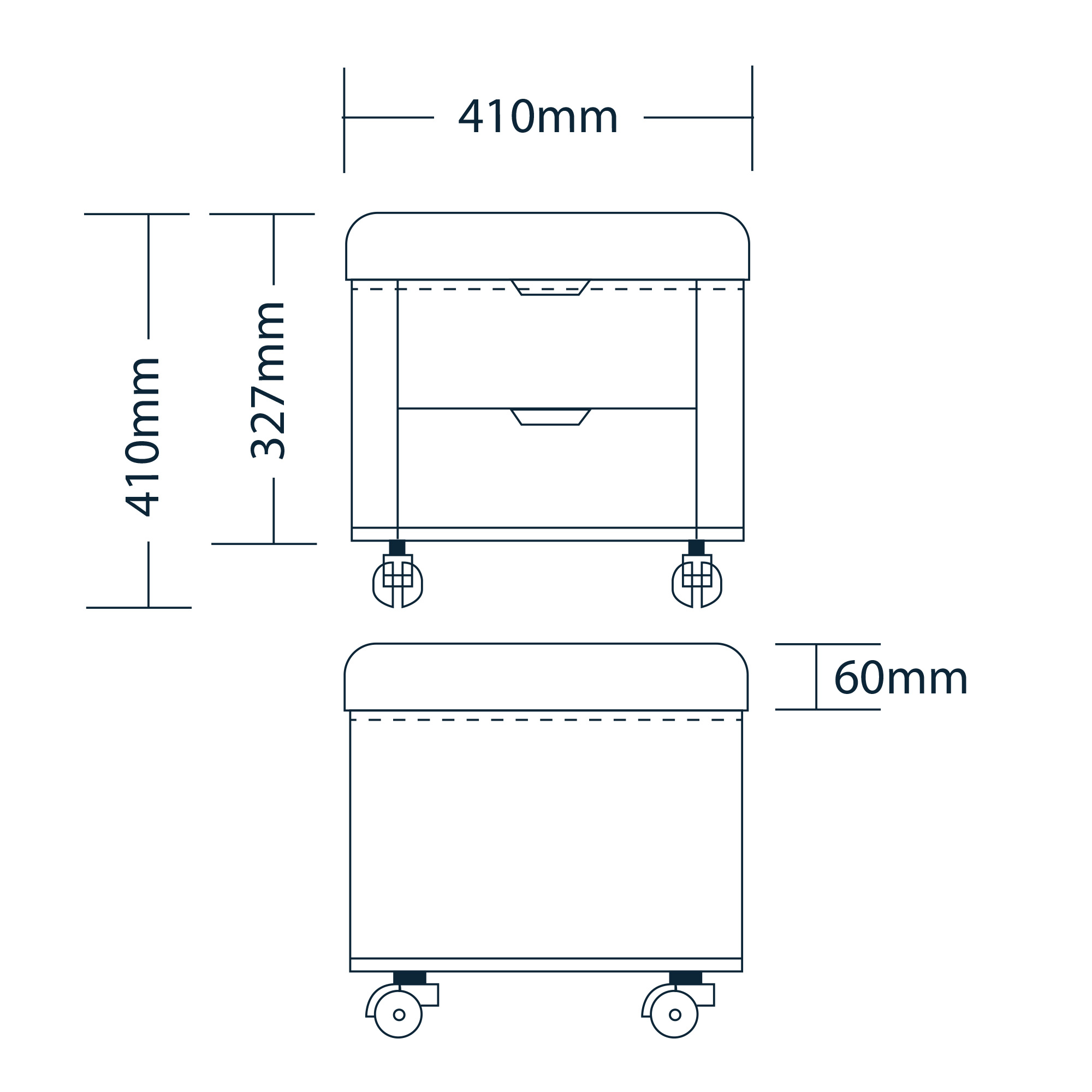 Tabouret polyvalent à tiroirs