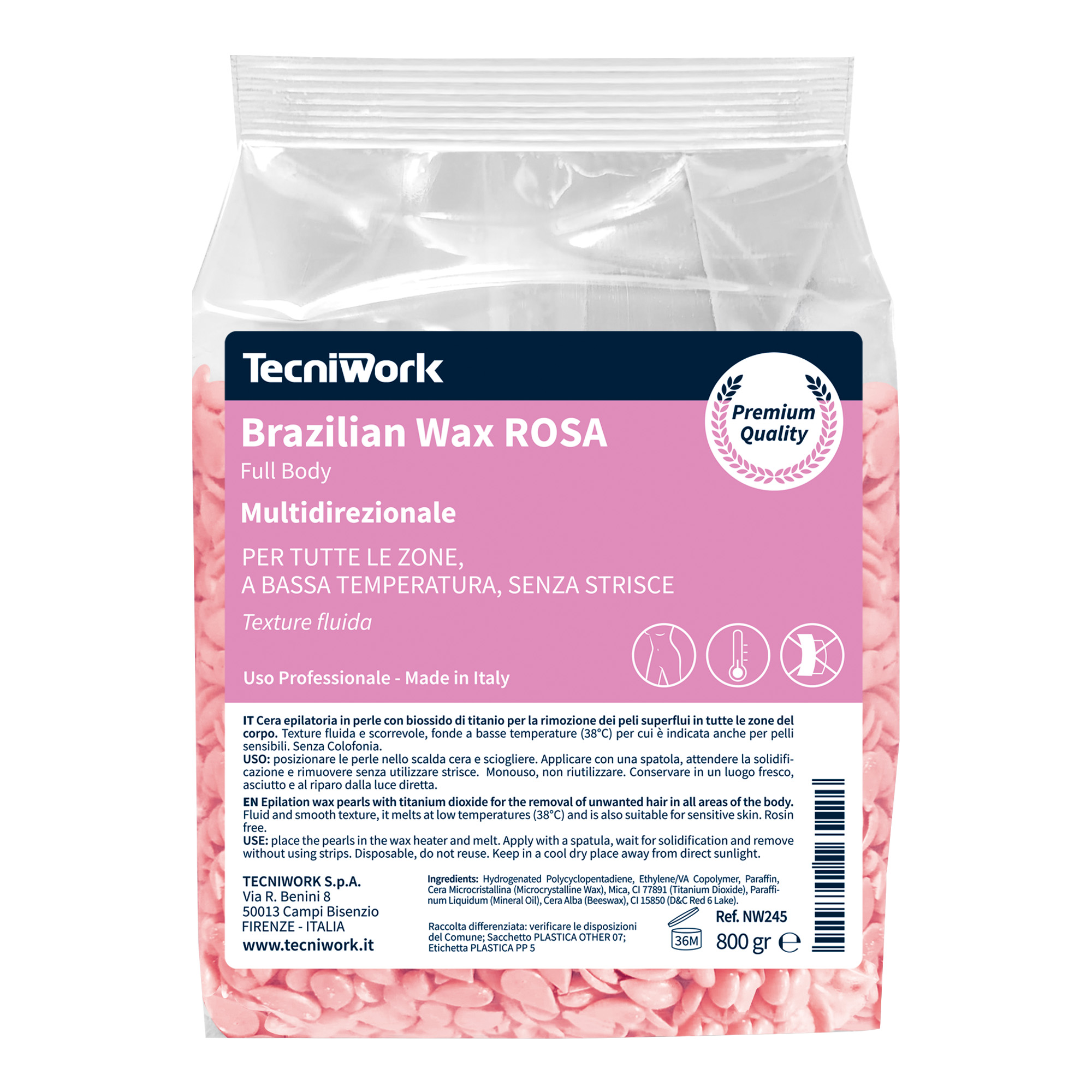 Brazilian Wax Pink Streifenfreies Epilierwachs 800 g 1 St.