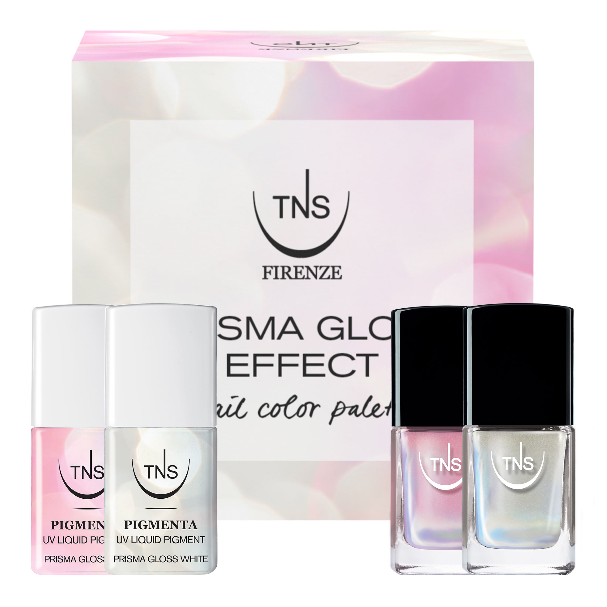 Kit Prisma Gloss TNS Pigmenta und irisierende Nagellacke