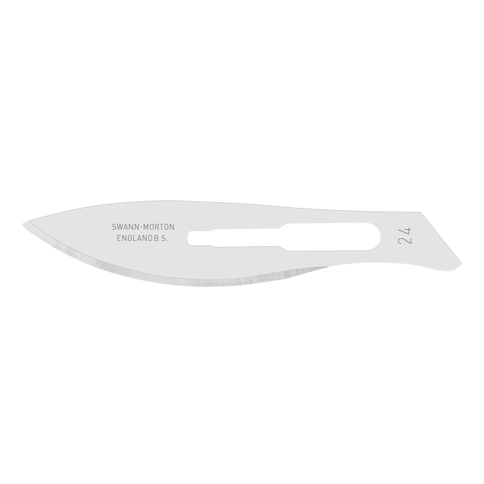 Sterile single-use professional scalpel blades Swann-Morton size 24 100 pieces