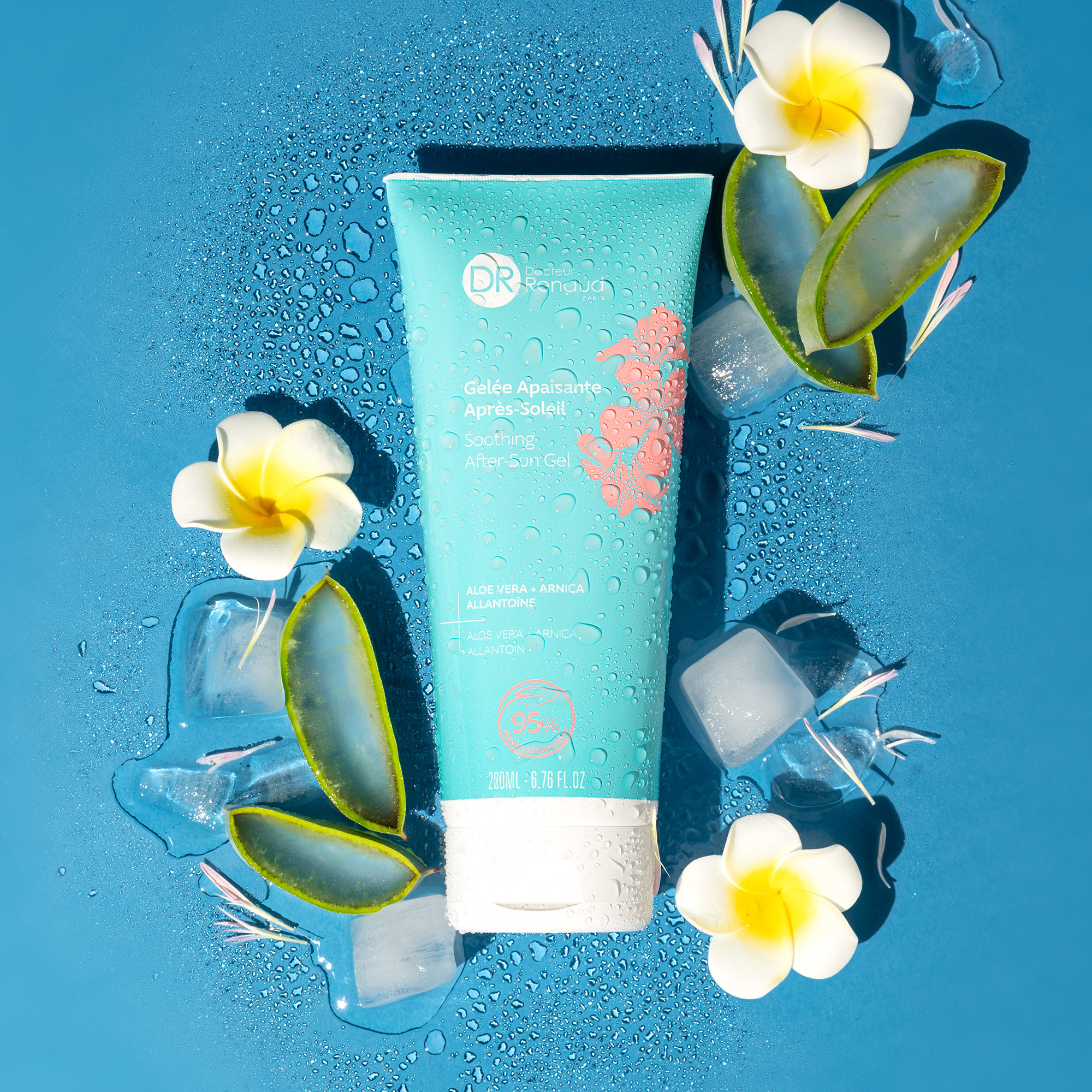 Soothing after-sun gel with Frangipani flowers 200 ml