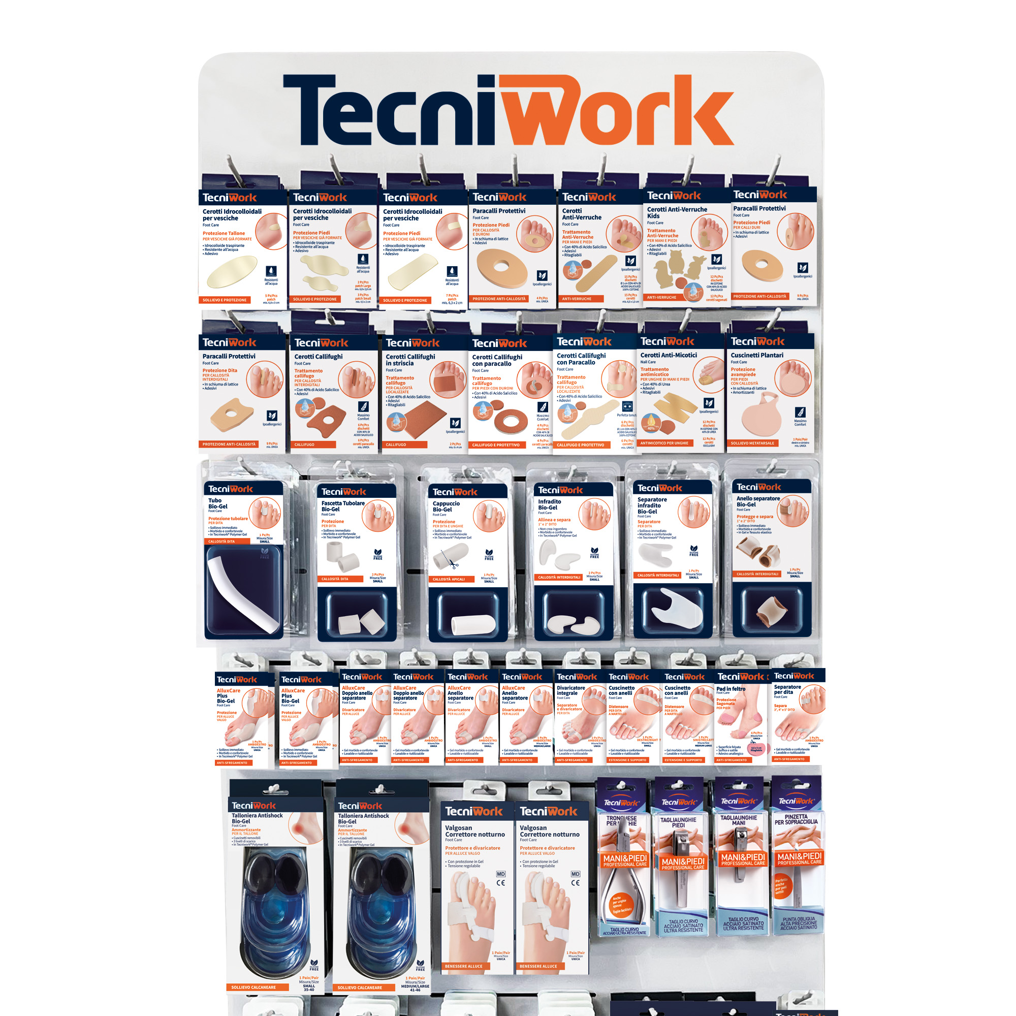 Foot protections, pads, plasters and insoles Tecniwall Floor Display