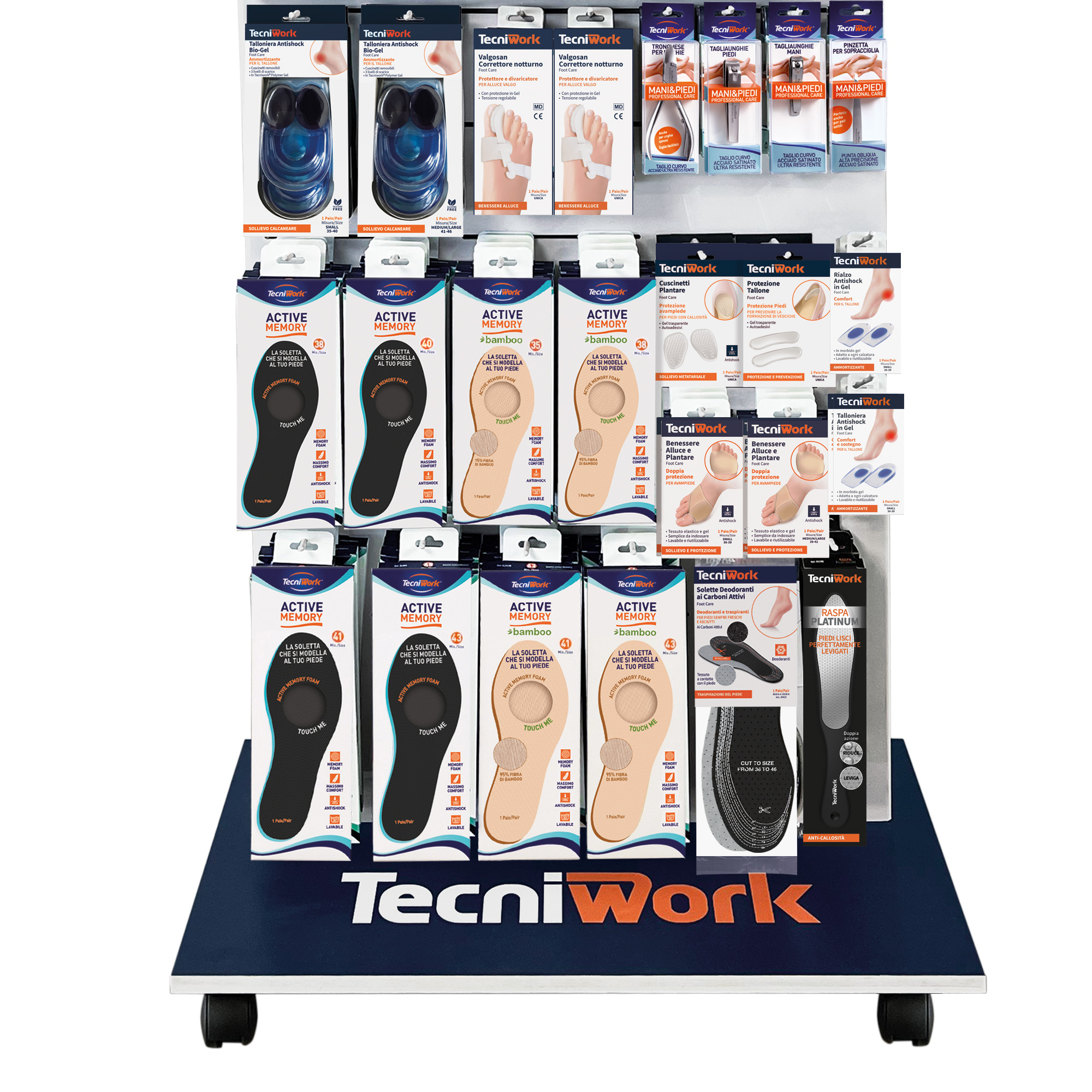 Foot protections, pads, plasters and insoles Tecniwall Floor Display