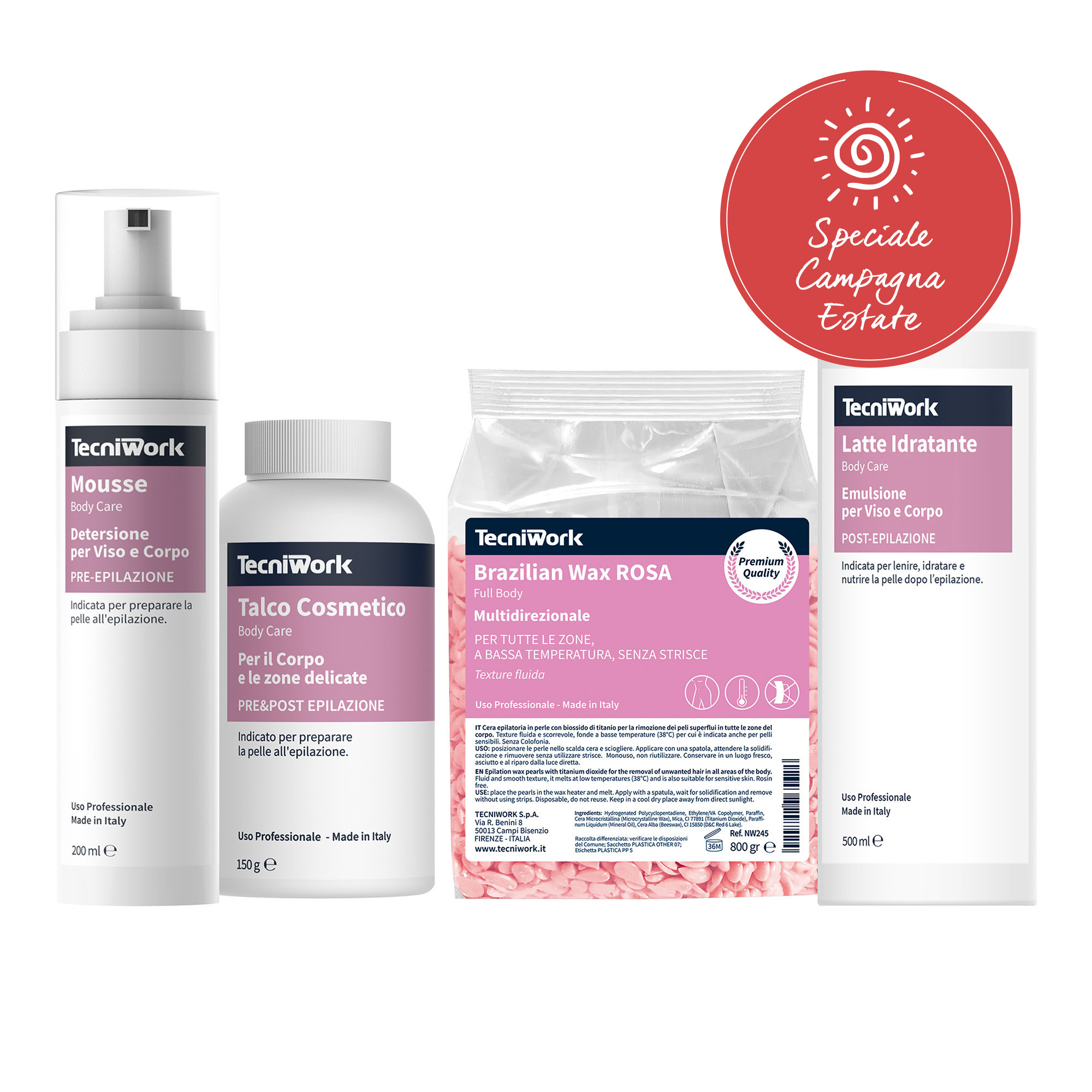 Promotion Perlenwachse Brasilianisches Wachs Rosa Tecniwork 49 Stück