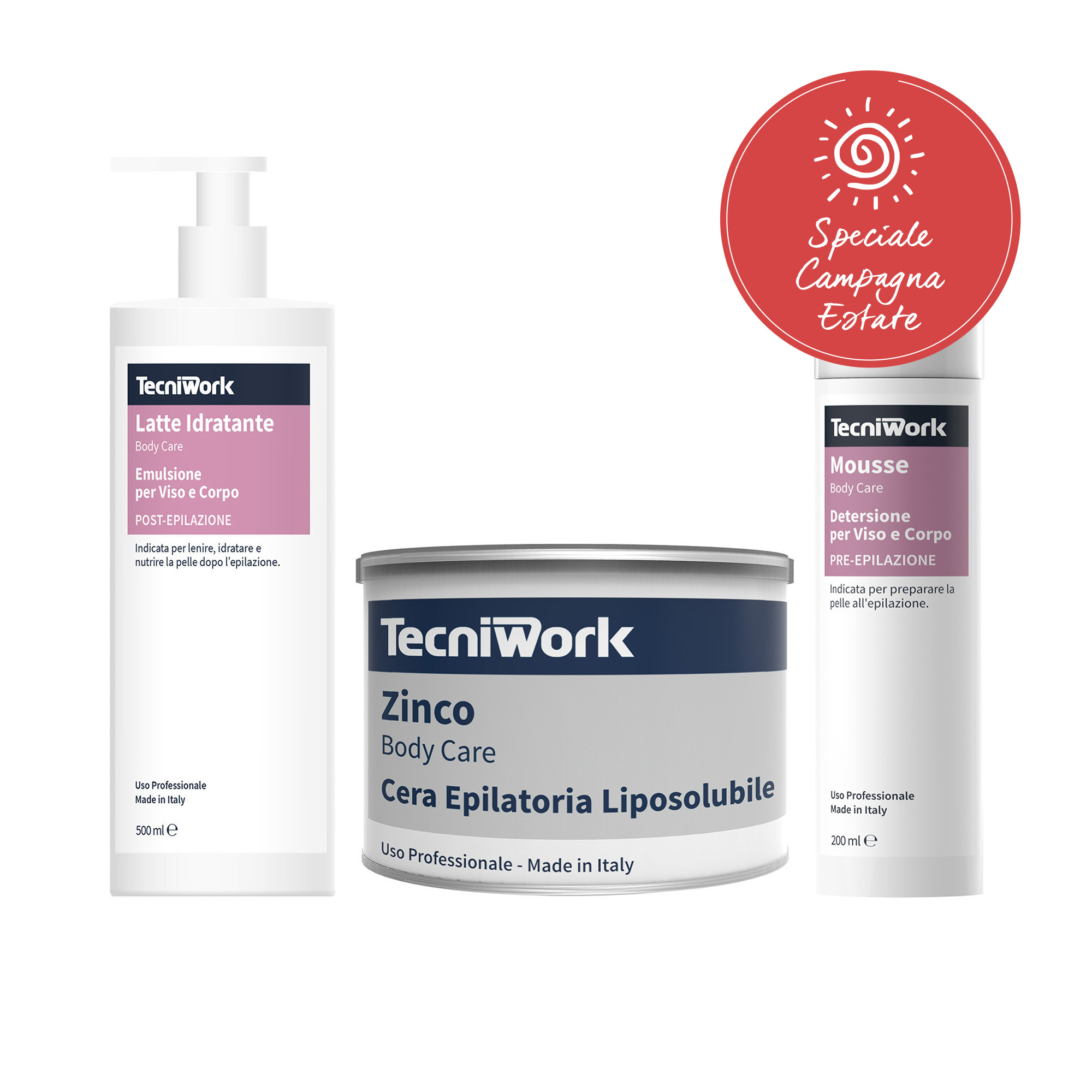 Promozione cera epilatoria all Ossido di Zinco Tecniwork in barattolo 50 pz