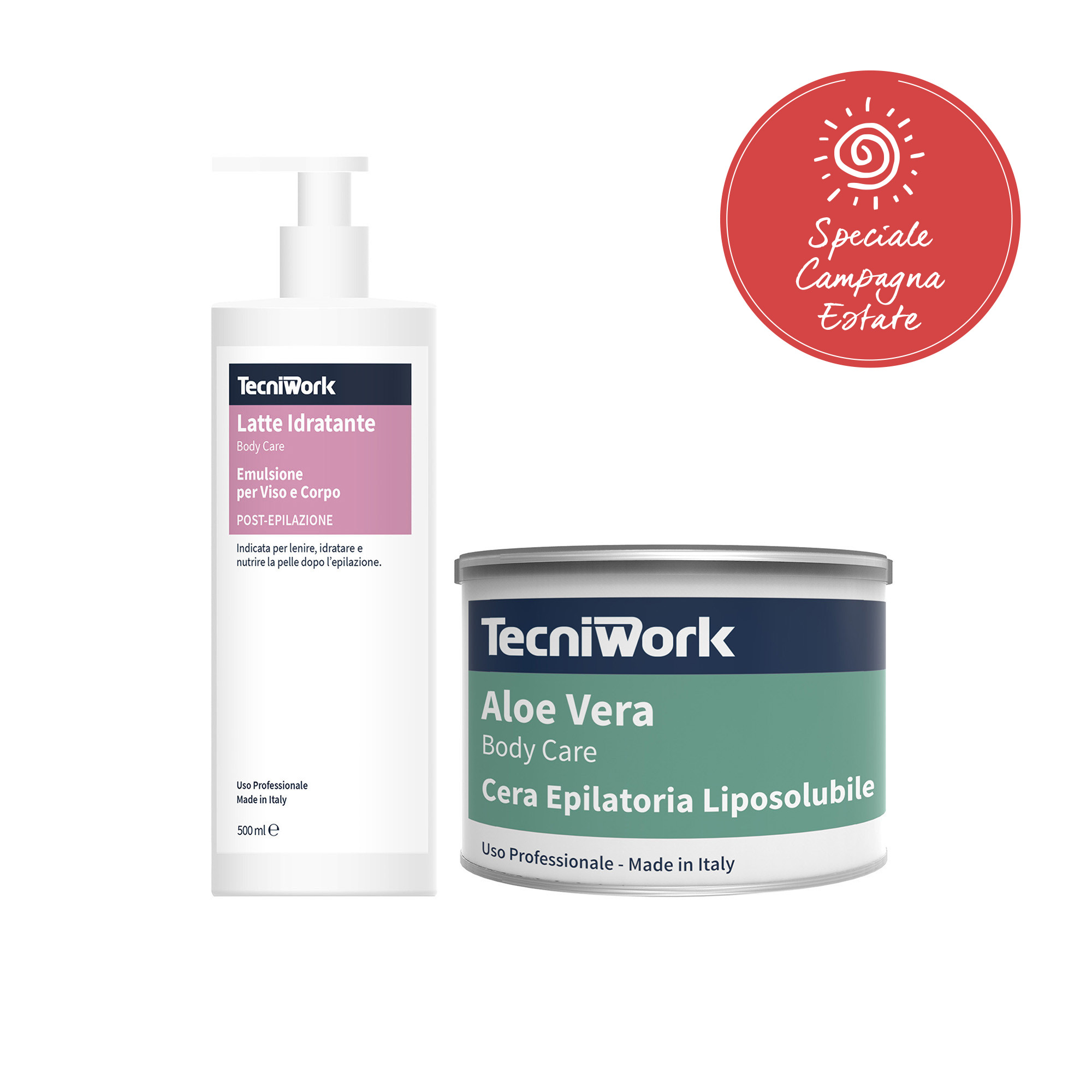 Promozione cera epilatoria all Aloe Vera Tecniwork in barattolo 25 pz