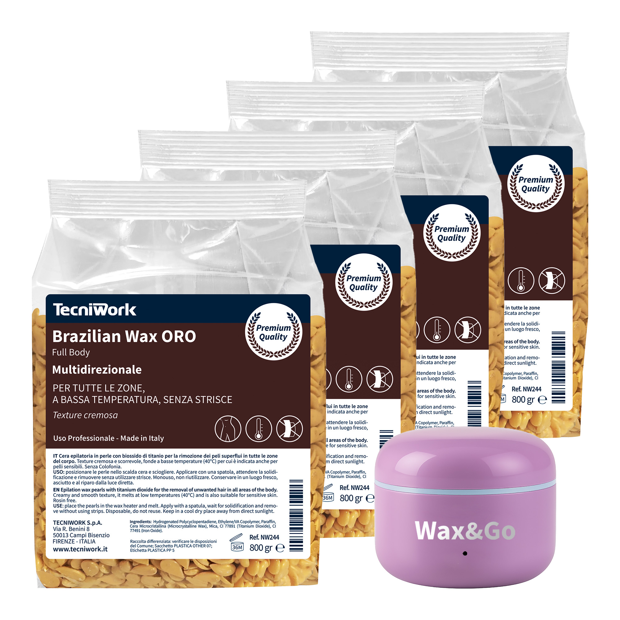 Brazilian Wax Oro und Mini-Wachswärmer Promotion Wax & Go