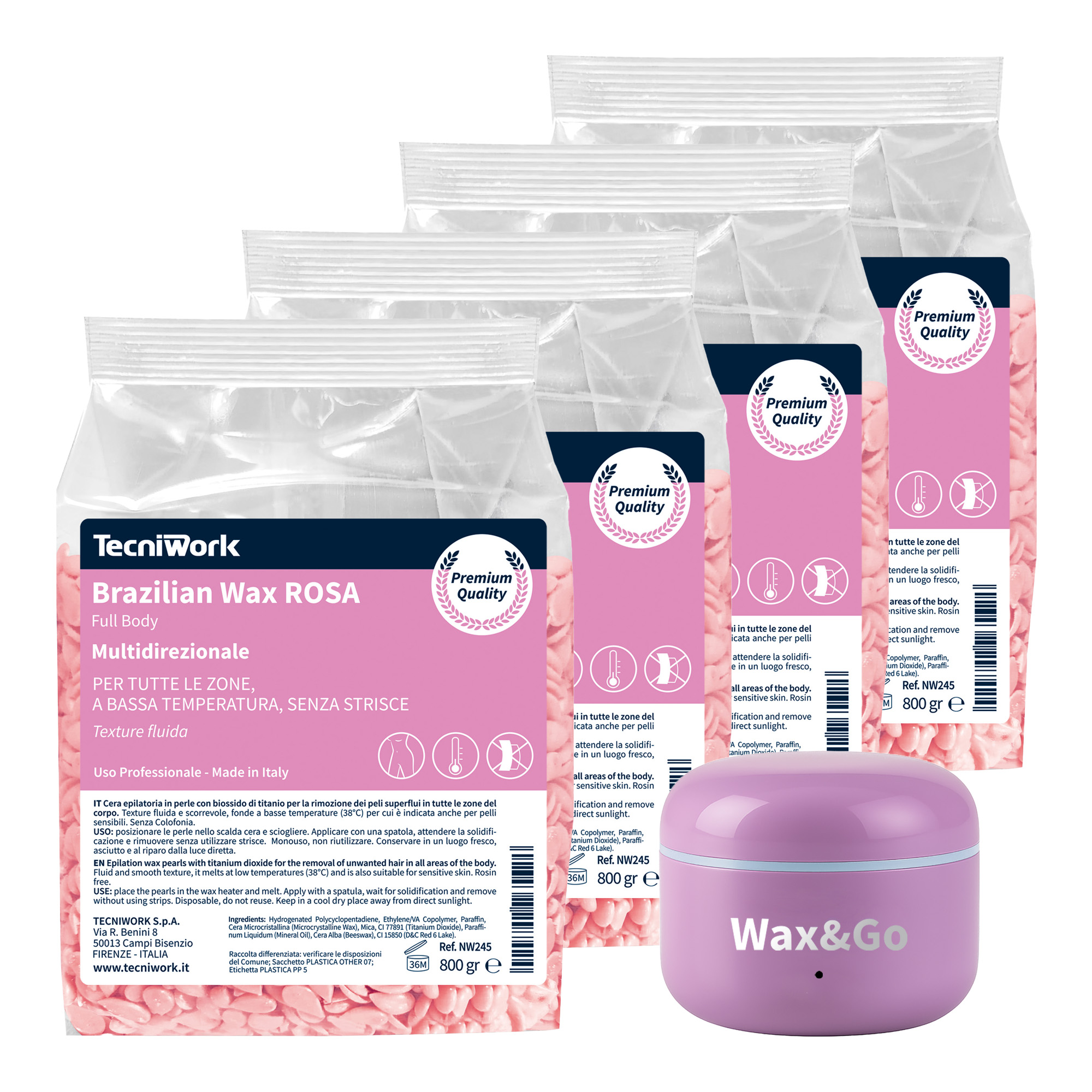 Angebot Brazilian Wax Rosa und Mini-Wachswärmer Wax&Go
