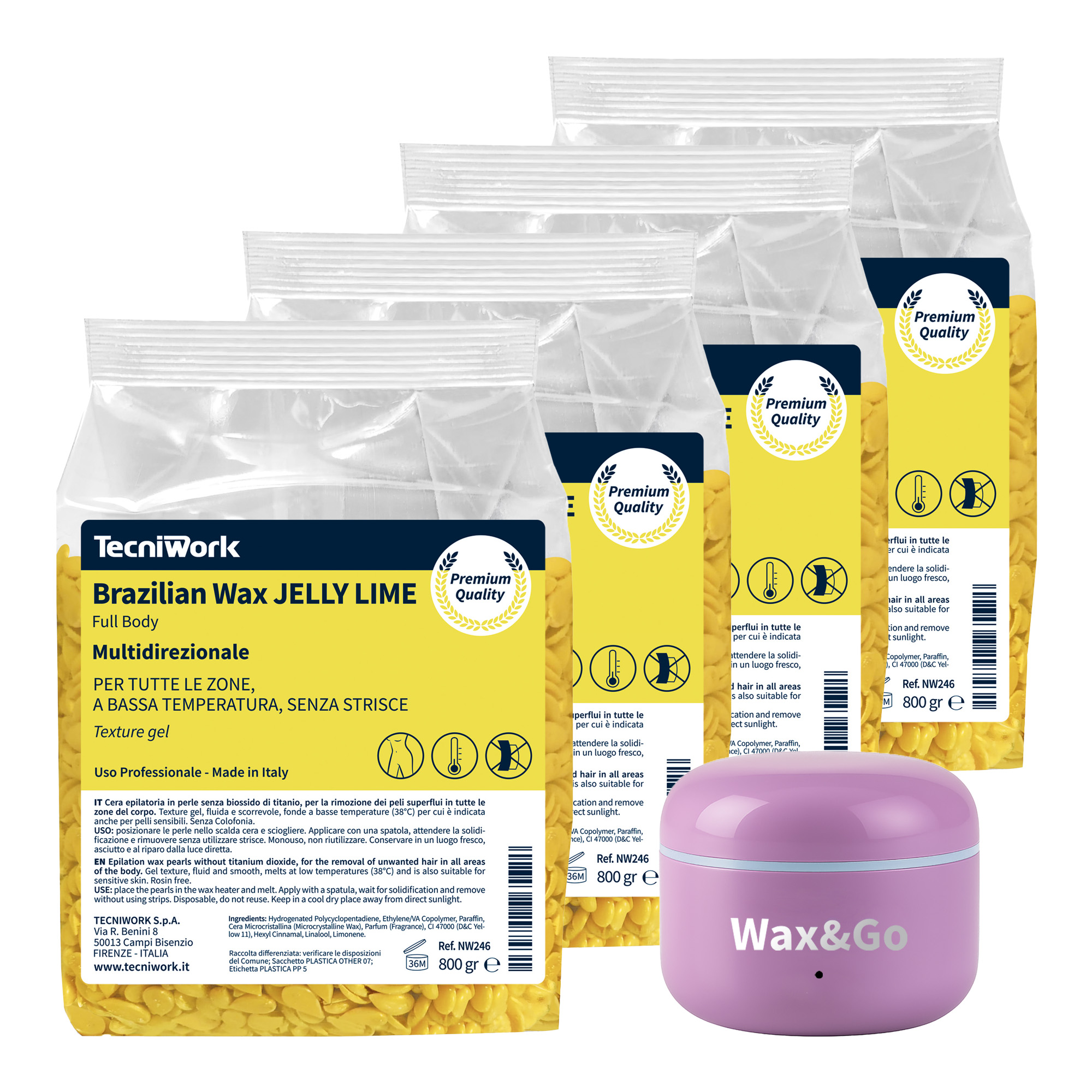 Angebot Brazilian Wax Jelly Lime und Mini-Wachswärmer Wax&Go