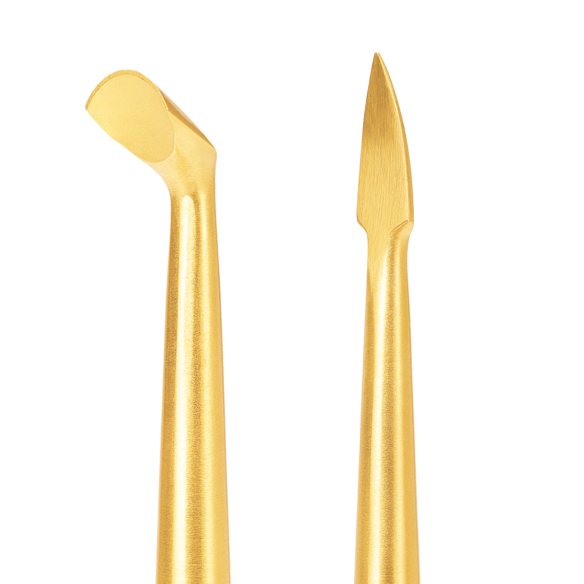 Doppelter Professioneller Nagelhautschieber Gold