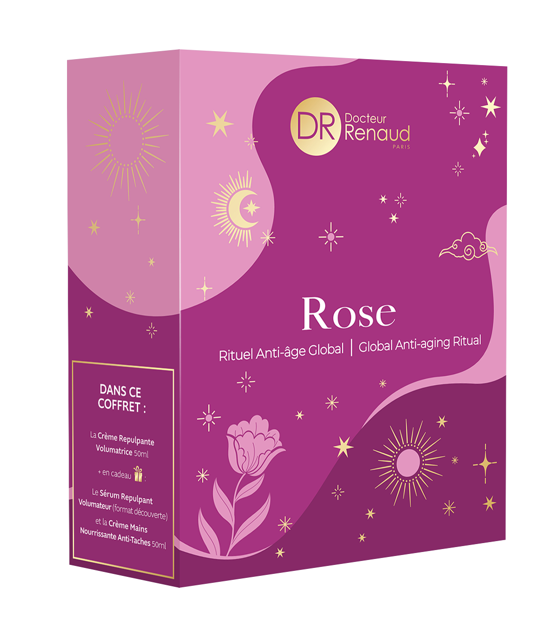 Coffret cadeau Crème et Sérum Anti-âge à la Rose et Crème pour les mains