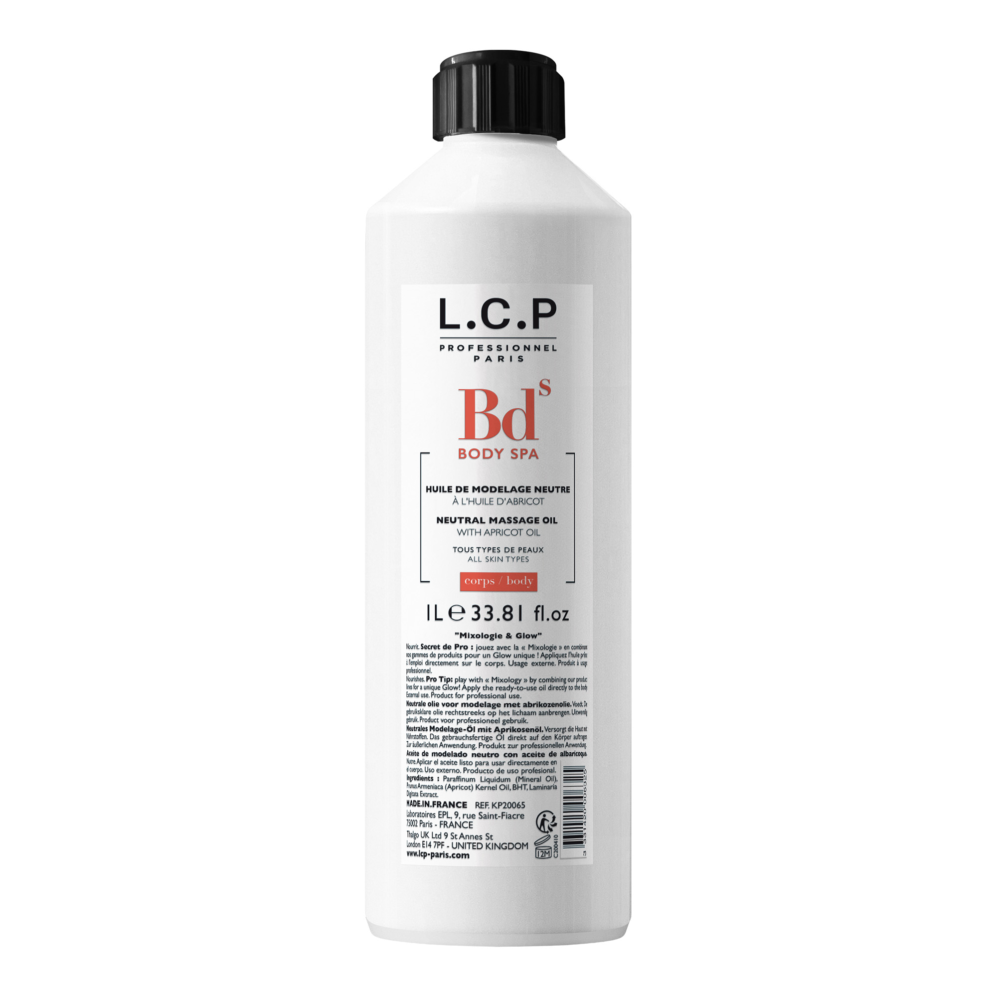 Neutrales Massageöl mit Aprikosenöl L.C.P. 1000 ml