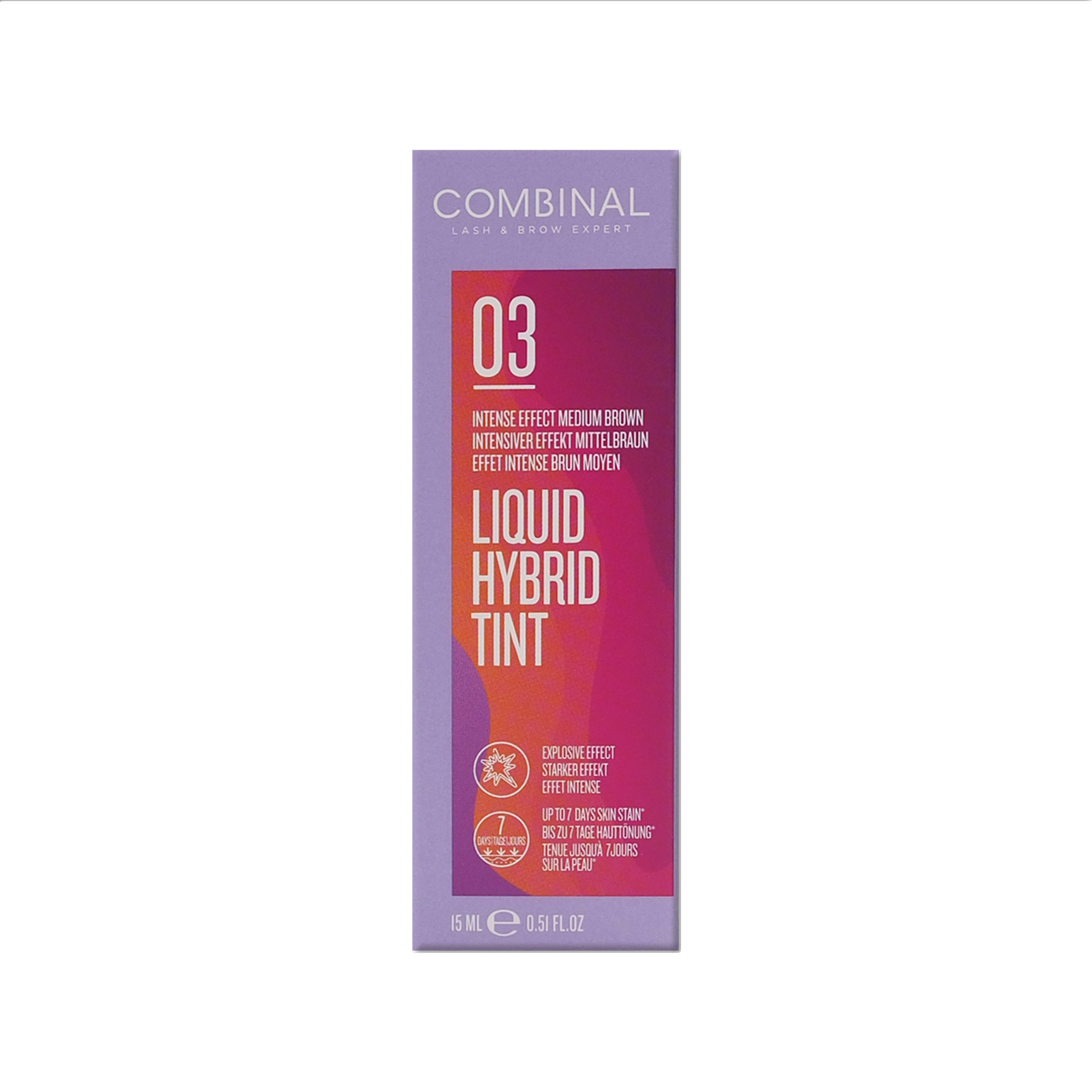 Teinture hybride pour sourcils, couleur marron, 15 ml
