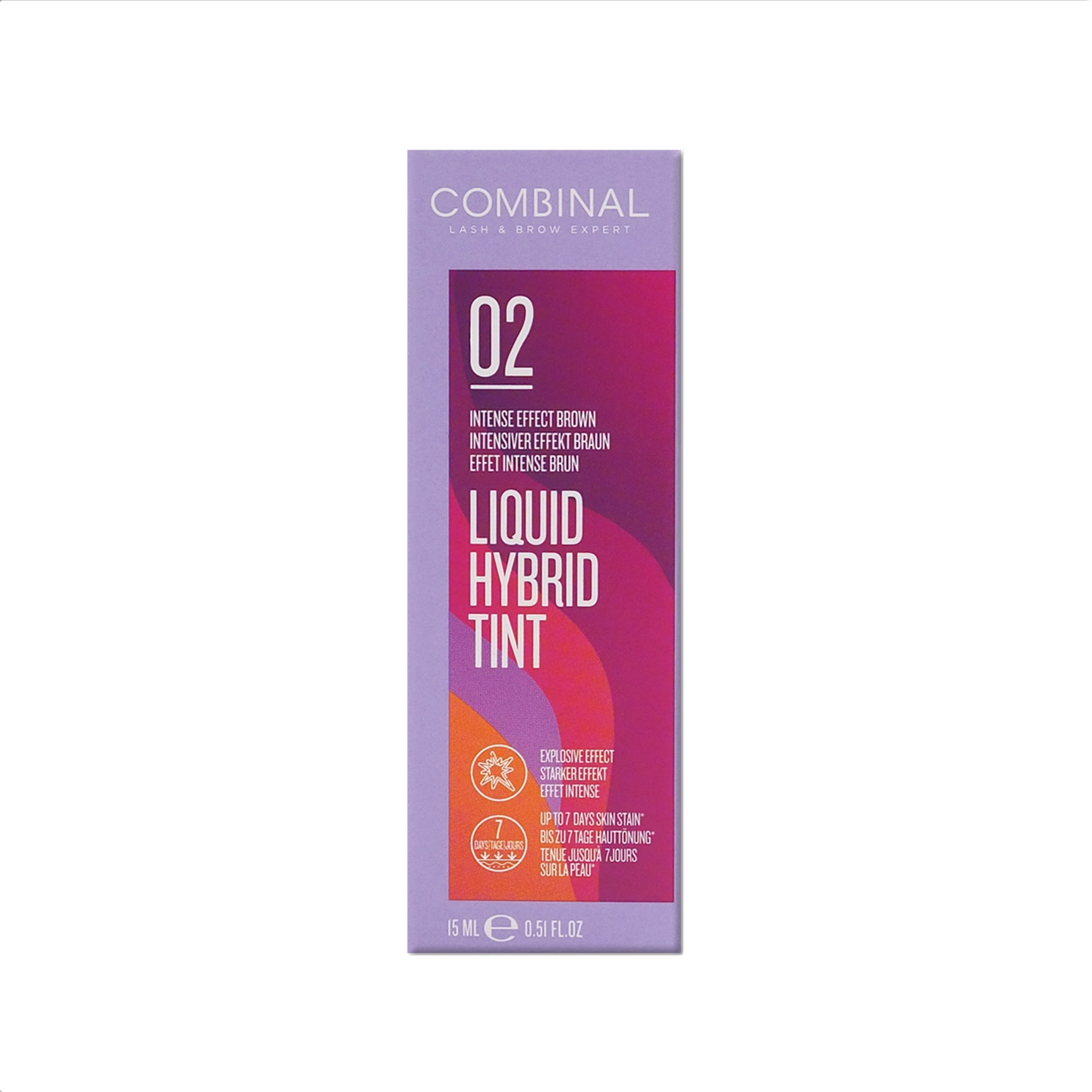 Teinture hybride pour sourcils, couleur brun intense, 15 ml