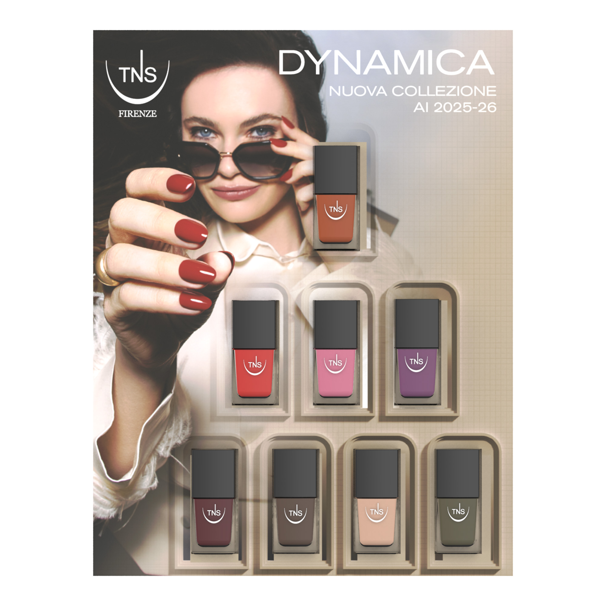 Limited Edition Kollektion Dynamica H/W 2025-26 Semipermanente Nagellacke, Pigmenta, Nagellacke und UV-LED-Lampe TNS
