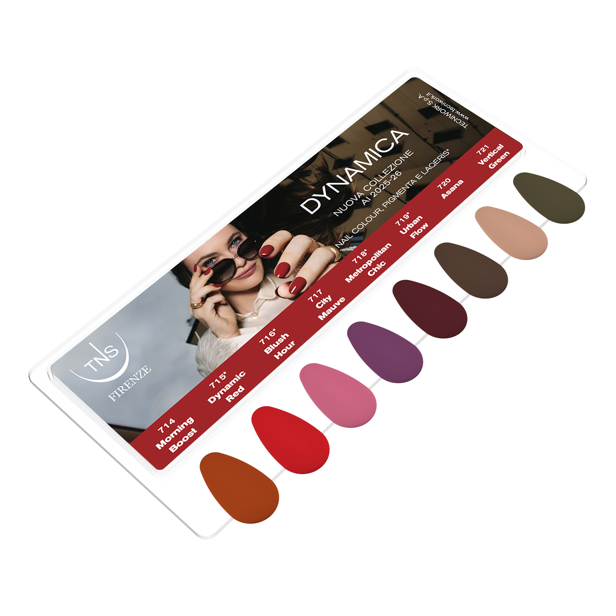 Limited Edition Kollektion Dynamica H/W 2025-26 Semipermanente Nagellacke, Pigmenta, Nagellacke und UV-LED-Lampe TNS