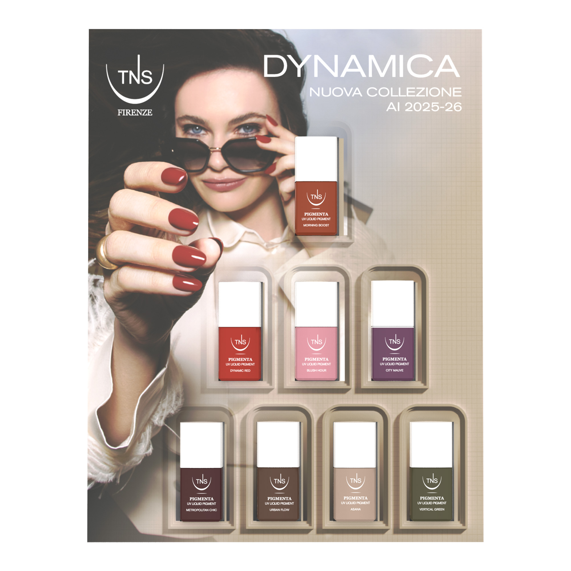 Limited Edition Kollektion Dynamica H/W 2025-26 Nagellacke, Pigmenta, Base- und Top-Coats und Produkte für Hände und Füße TNS 55 Stück