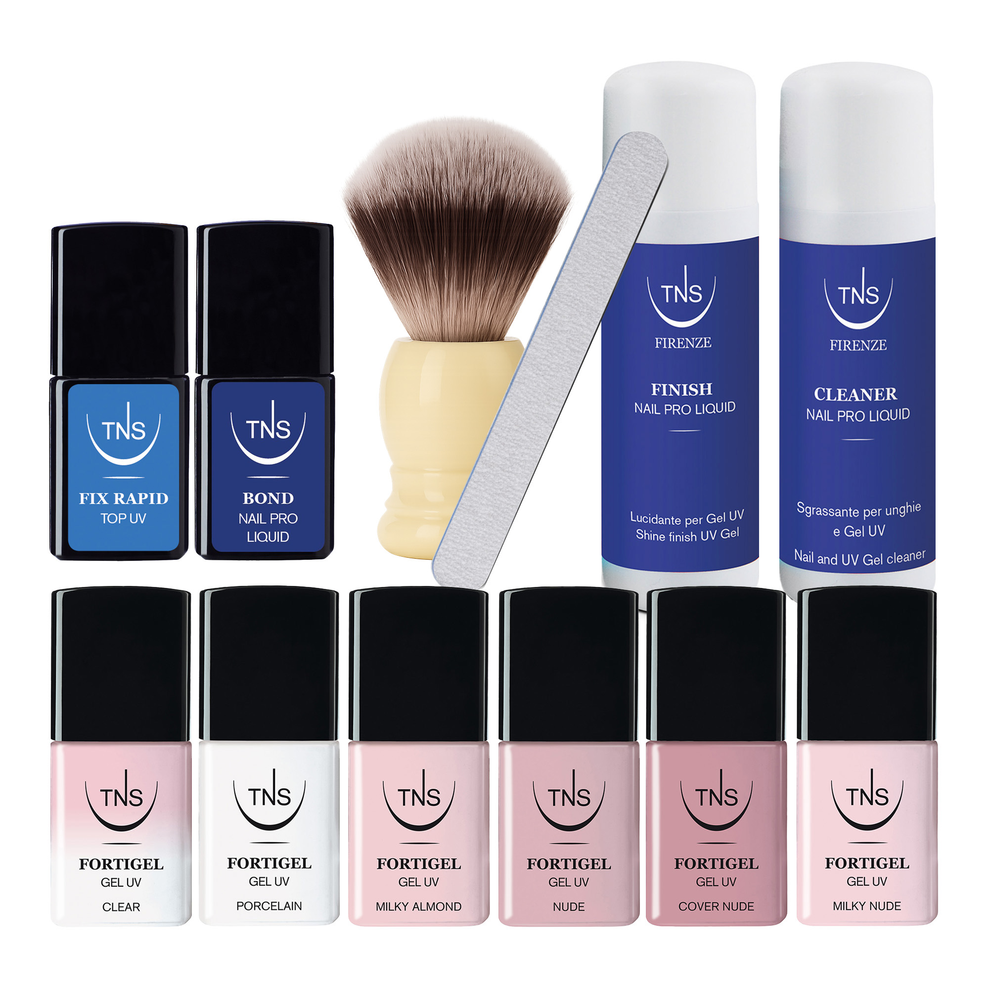 Sonderangebot UV Gel All in One Fortigel TNS Komplettset 15 Stück.