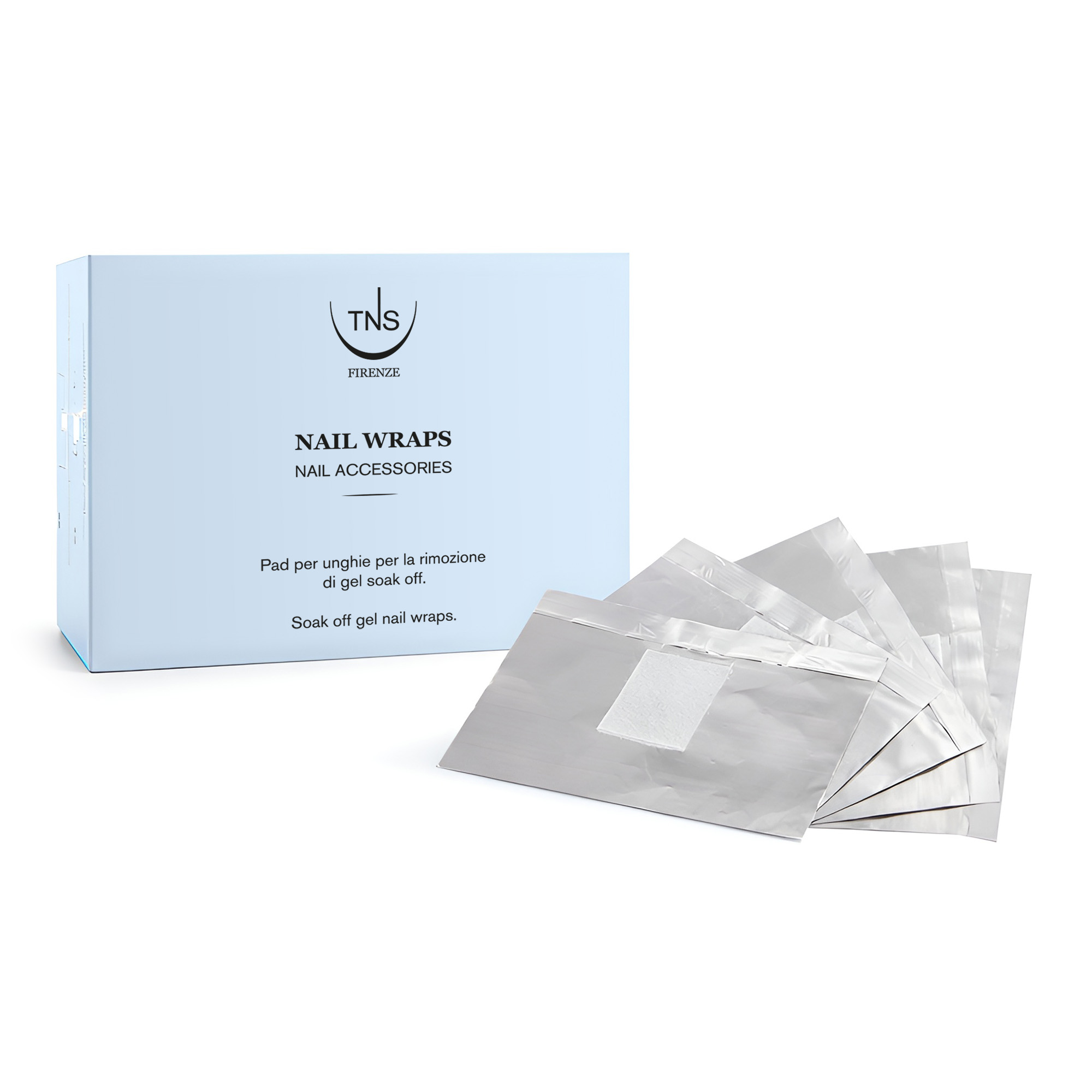 Nail Wraps tns 100 pcs - Pads dissolvants pour gel Soak Off