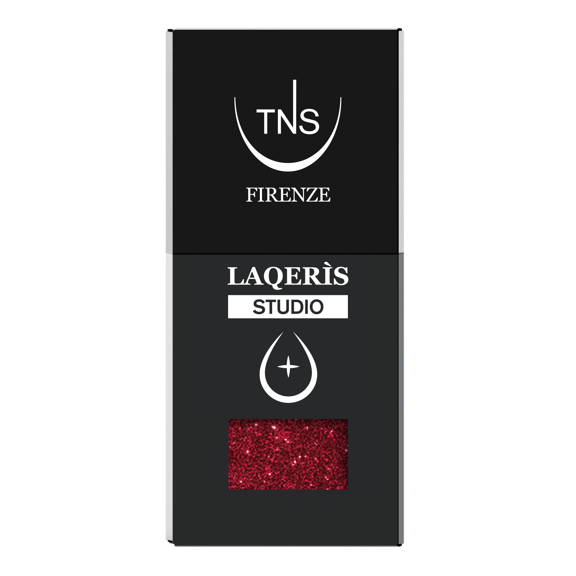 Semipermanenter Nagellack Glitter Red rot Laqerìs Studio TNS 10 ml