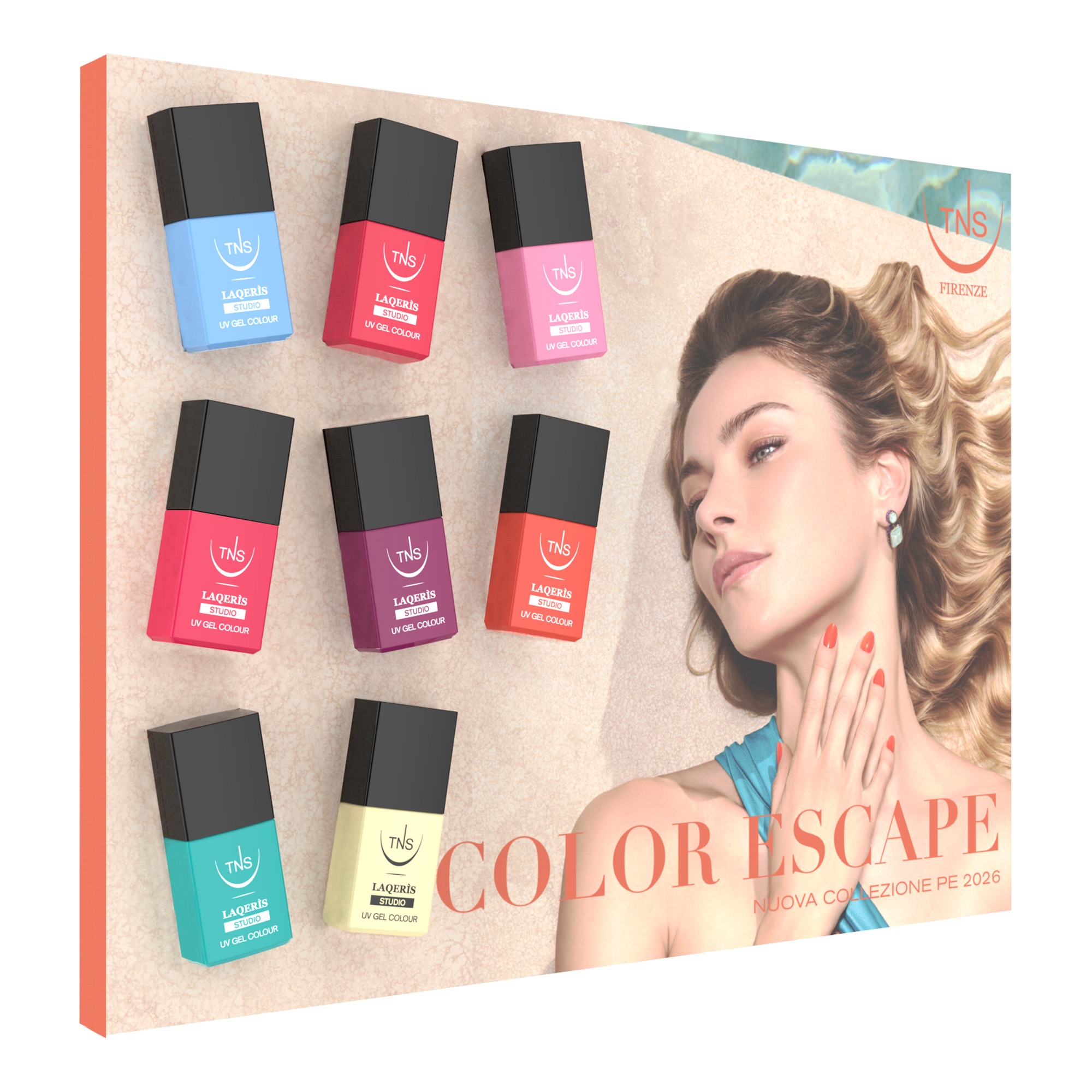 Kollektion Color Escape Frühjahr/Sommer 2026 Laqerìs Studio semipermanent TNS 8 Stück