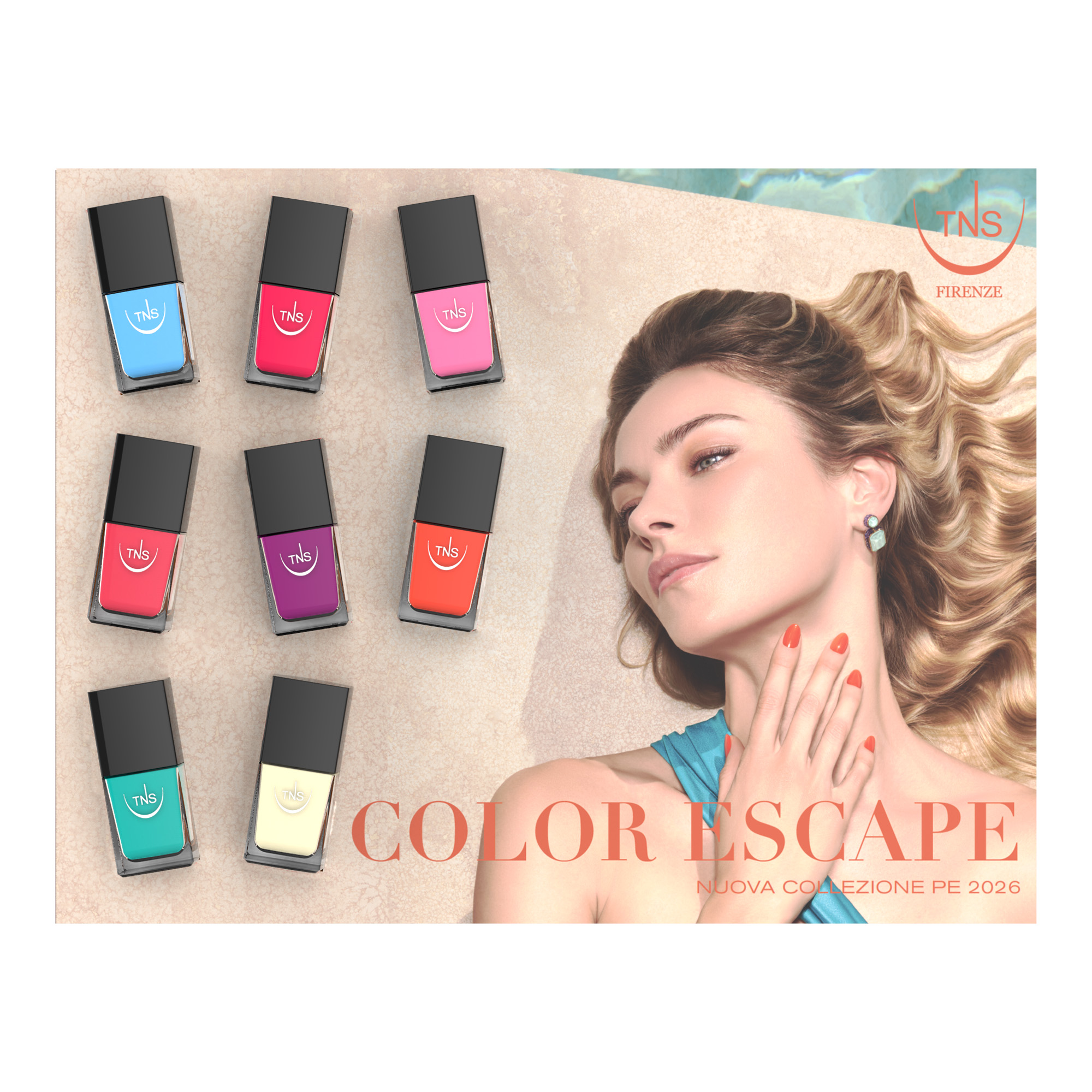 Collezione P/E 2026 Color Escape TNS Smalti, Pigmenta, Laqerìs Studio e Lampada Power Led