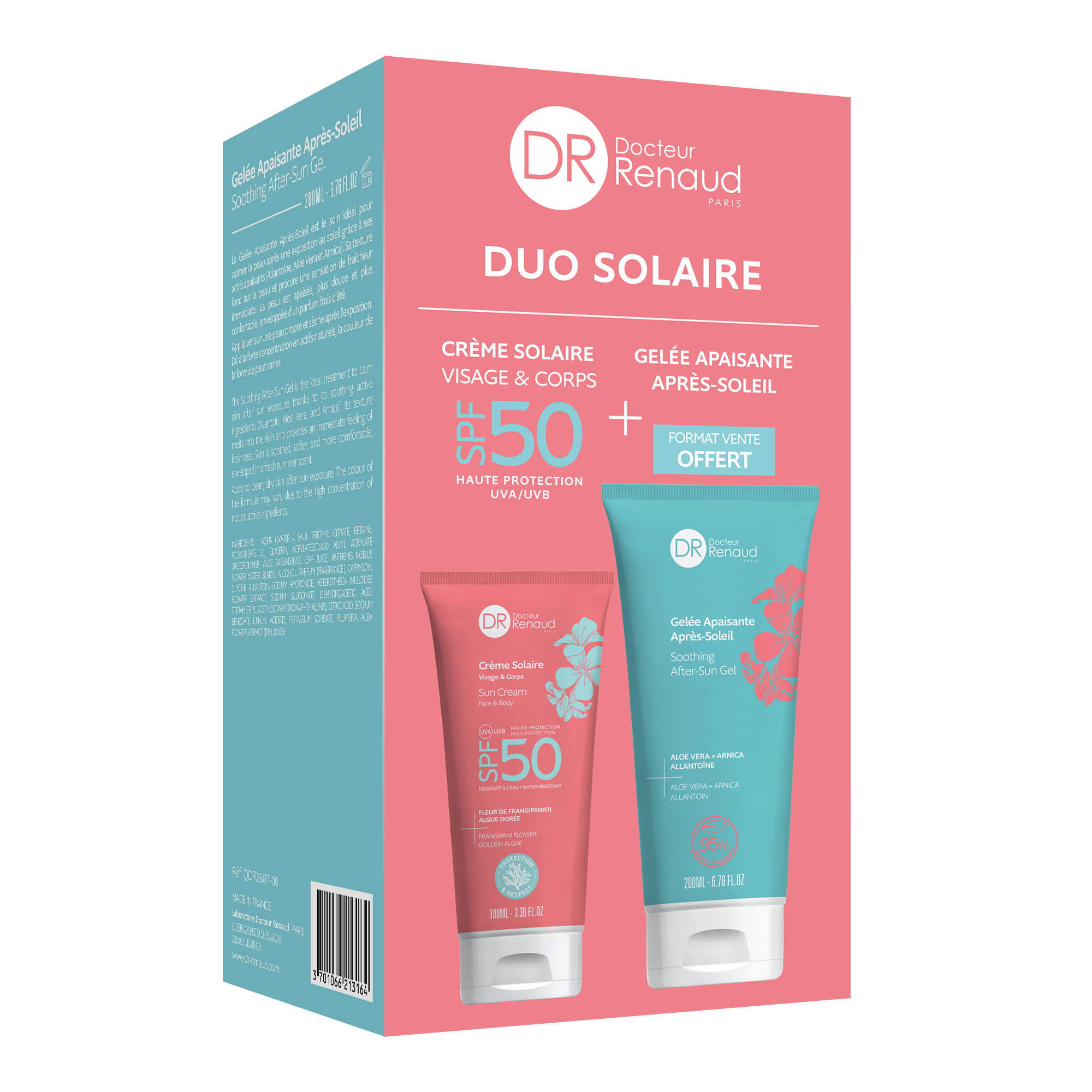 Geschenkset Sonnencremes Docteur Renaud mit Frangipani-Blüten