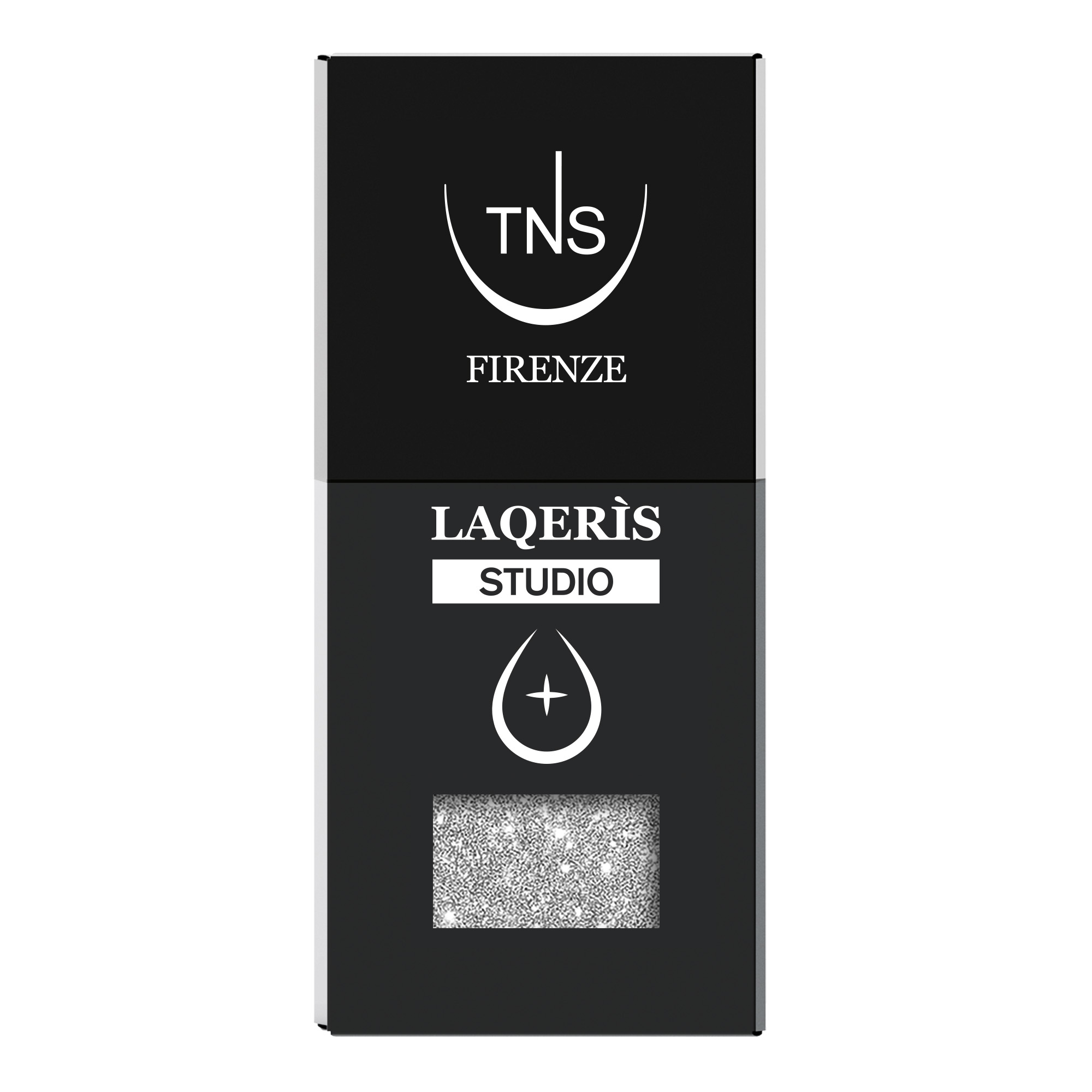 Semipermanenter Nagellack Glitter Silver Silber Laqerìs Studio TNS 10 ml