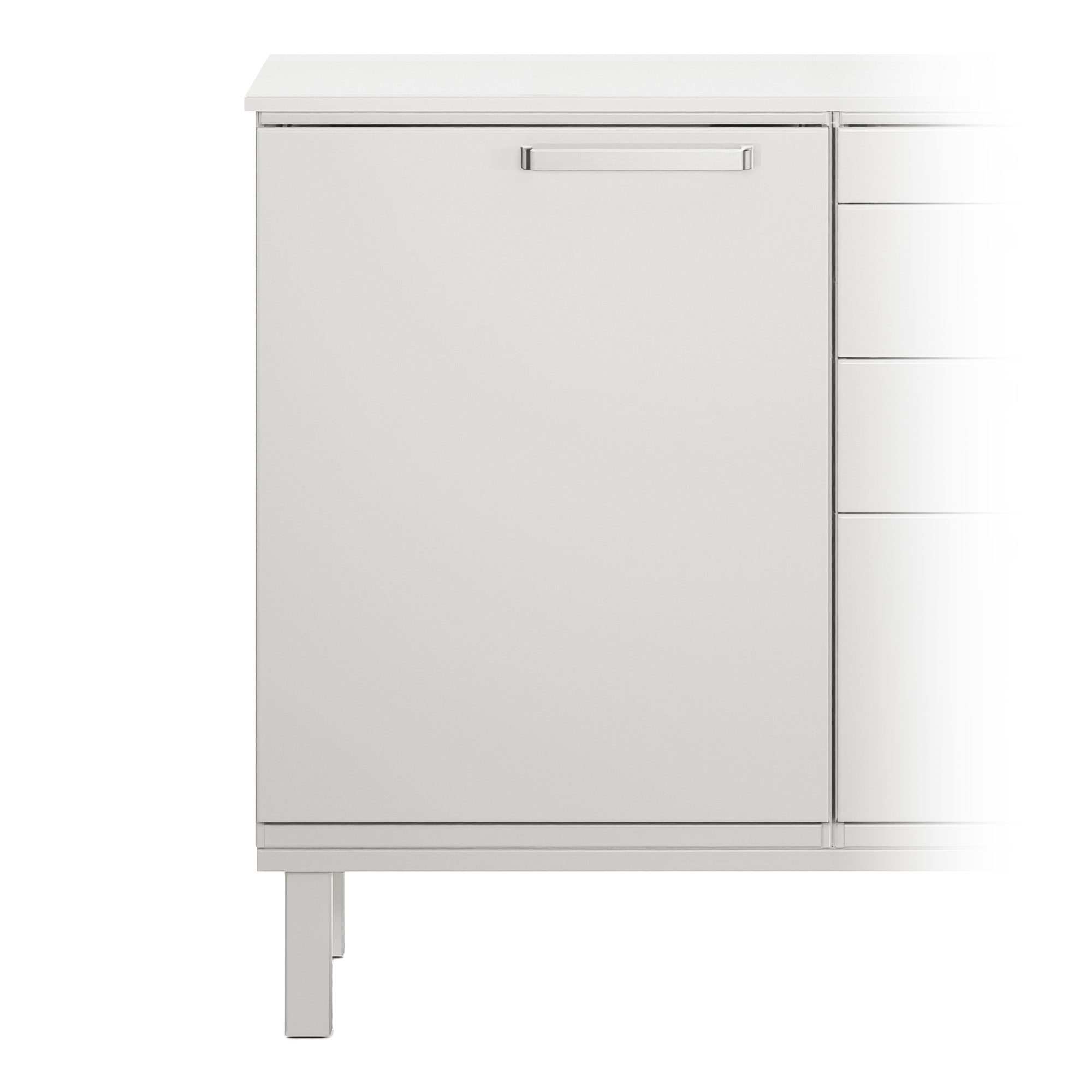 Modulo per mobile porta autoclave con anta e piedini