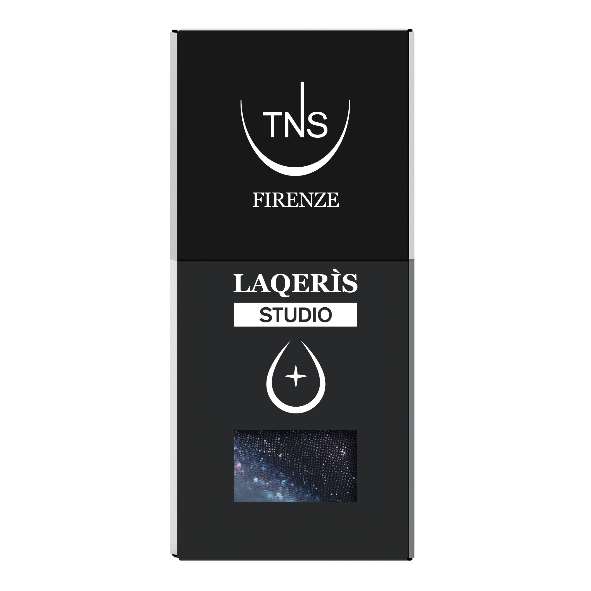 Smalto semipermanente Midnight Sparks nero glitter 10 ml Laqerìs Studio TNS