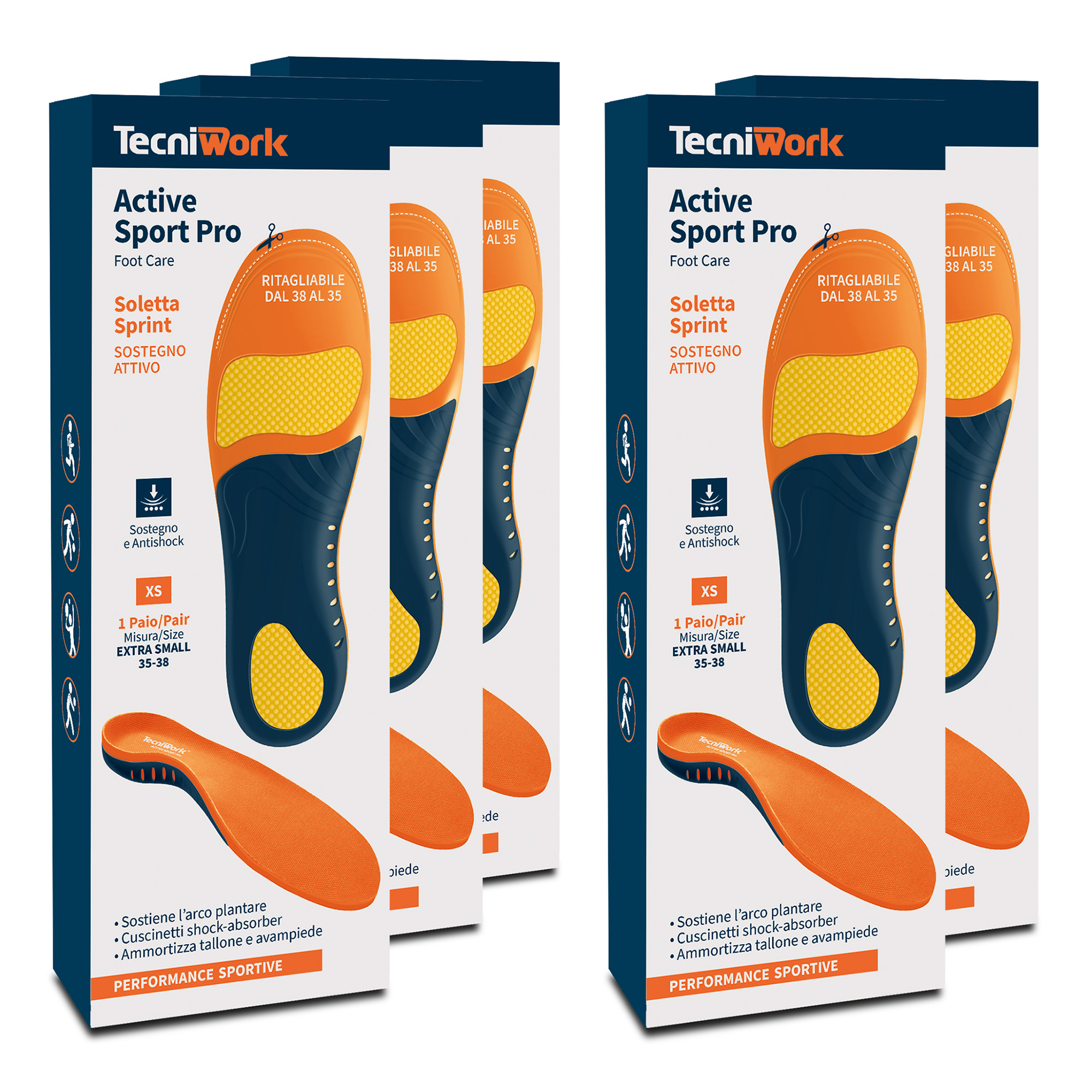 Sonderangebot: Active Sport Pro Sport-Einlegesohlen, 10 Packungen