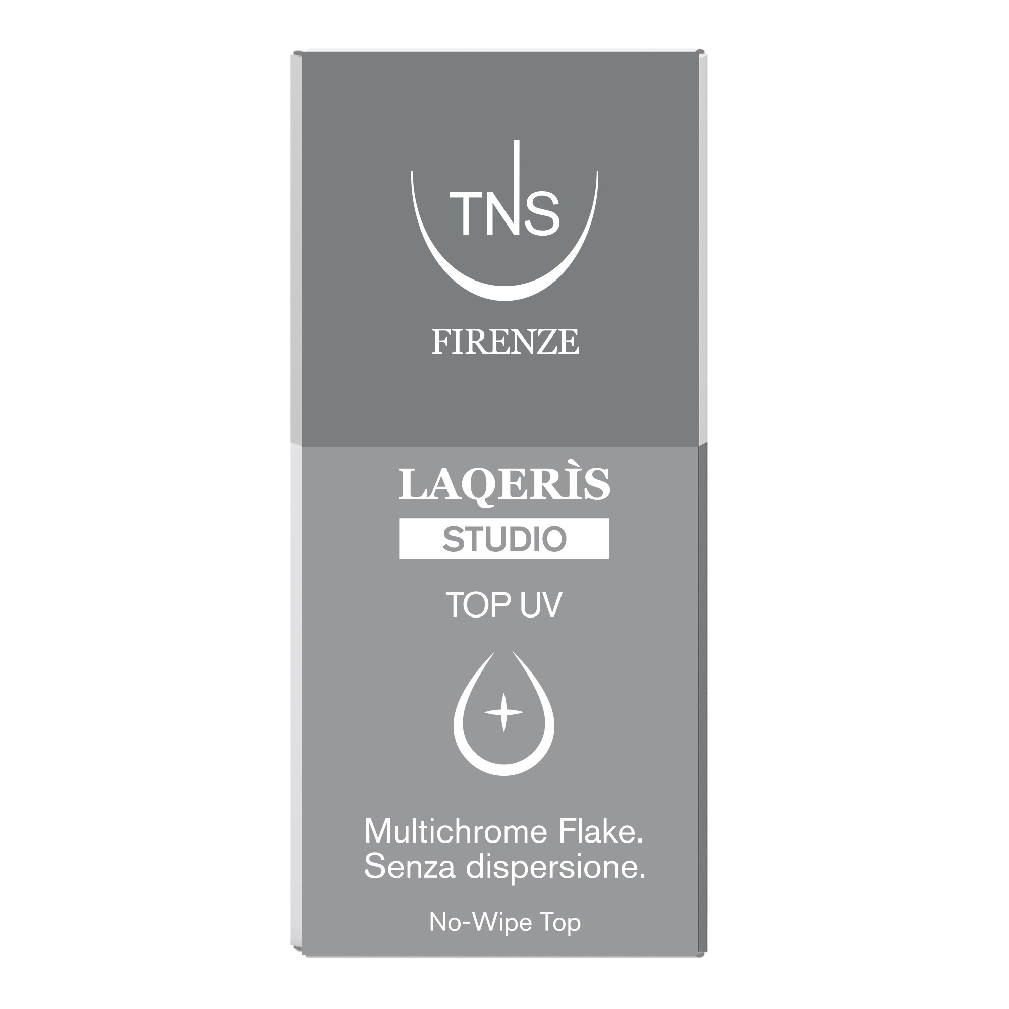 Multichrome-Flake-UV-Topcoat für semipermanenten Nagellack von Laqerìs Studio TNS, 10 ml