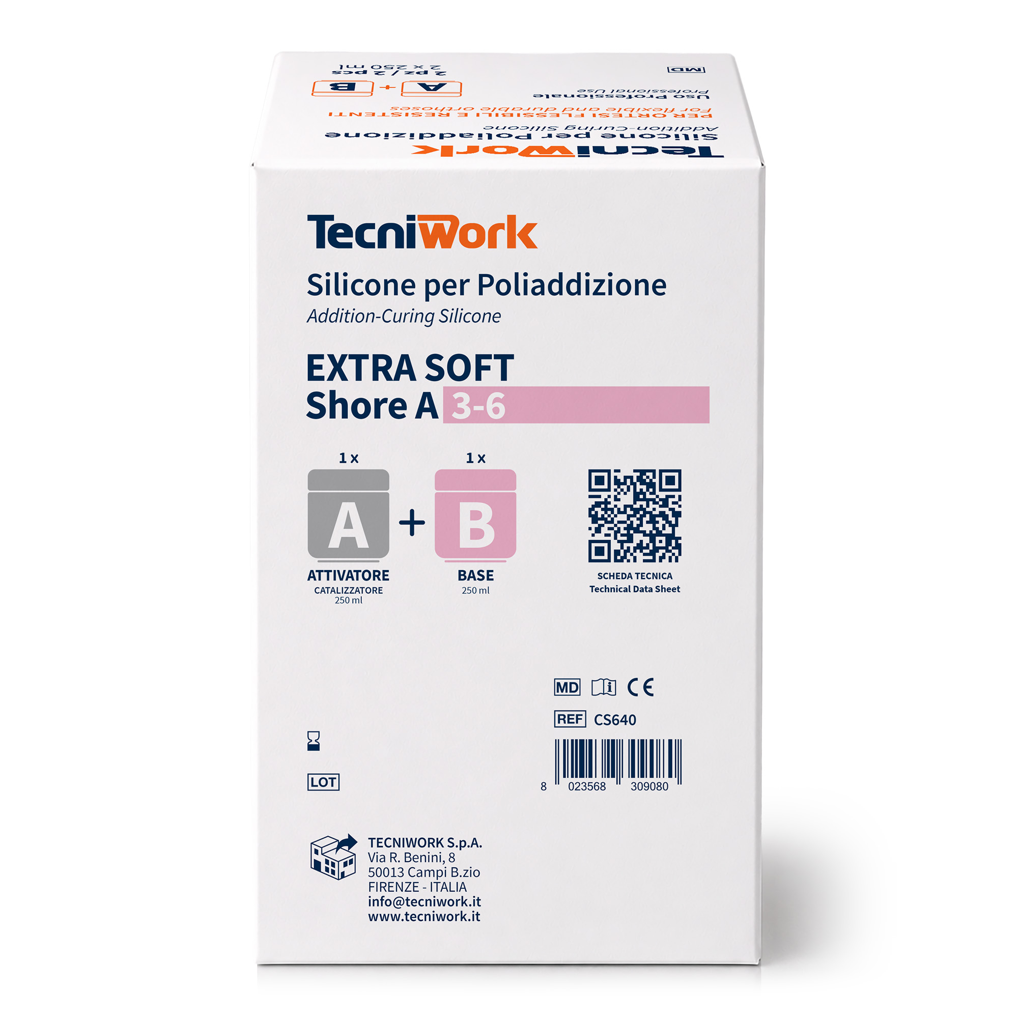Silicone per Poliaddizione Extra Soft Shore A 3-6 500 g