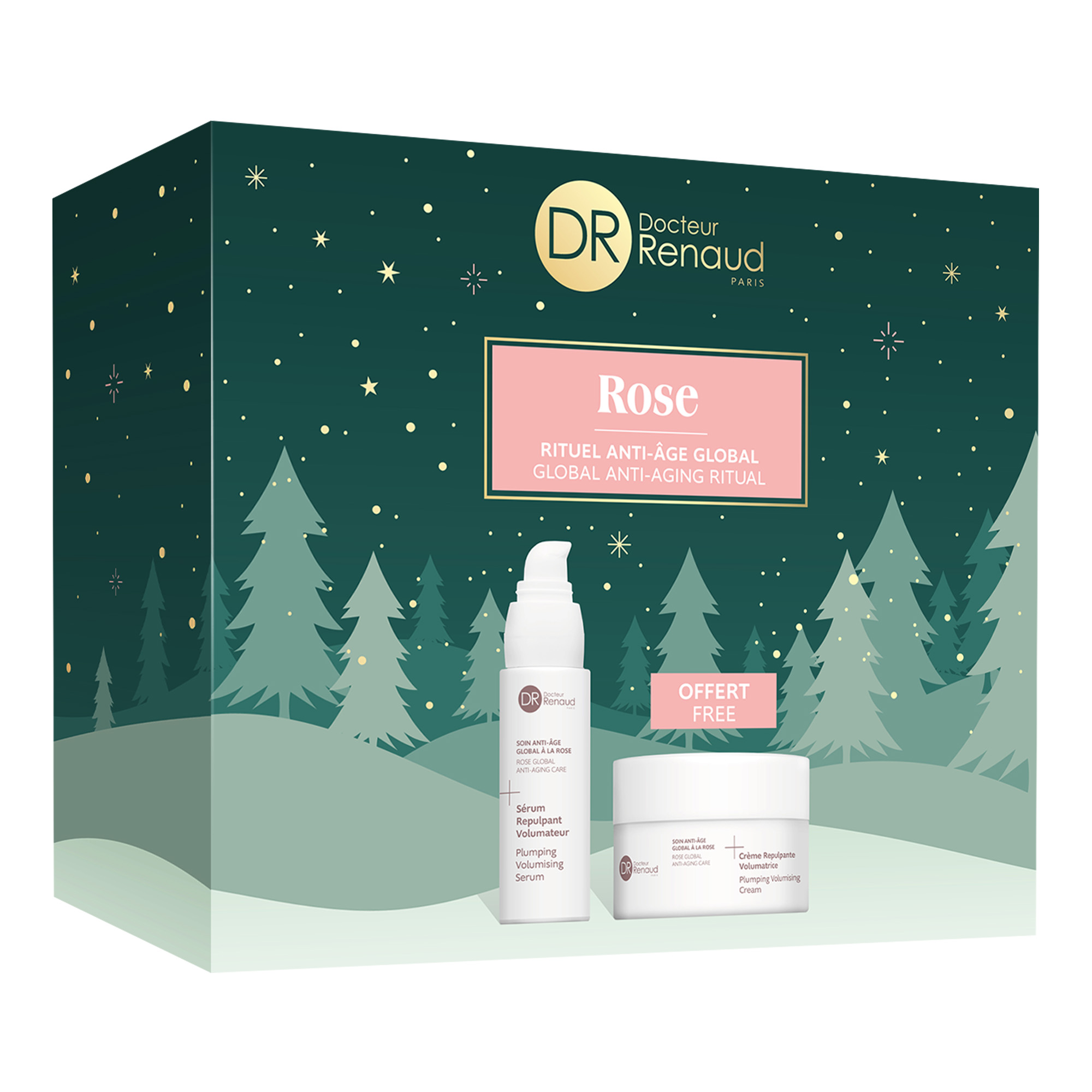 Cofanetto regalo viso Anti Age alla Rosa con Siero e Crema