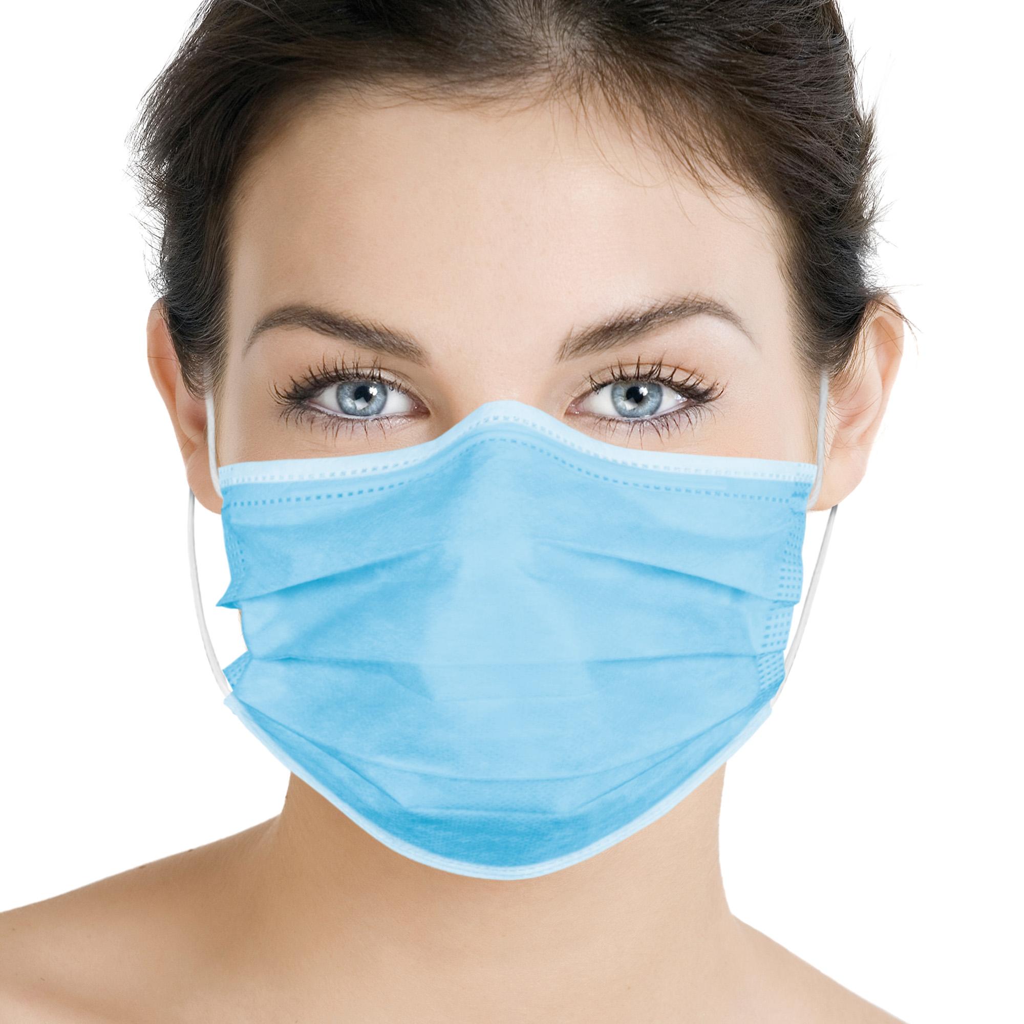 Disposable 3-layer non-woven surgical face mask, pack of 50