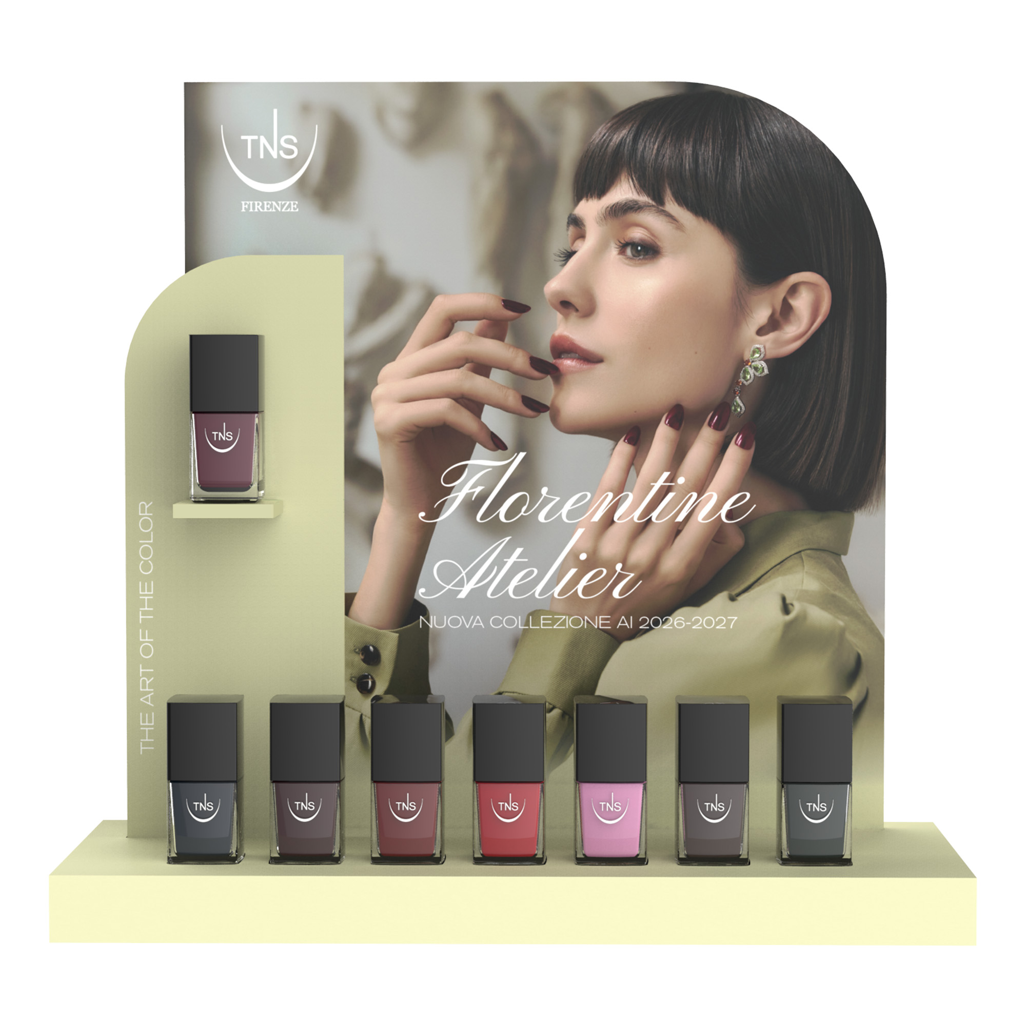 Komplette Herbst/Winter-Kollektion 2026–2027 von Florentine Atelier, TNS Nagellacke, Pigmenta und Laqerìs Studio, 44 Teile