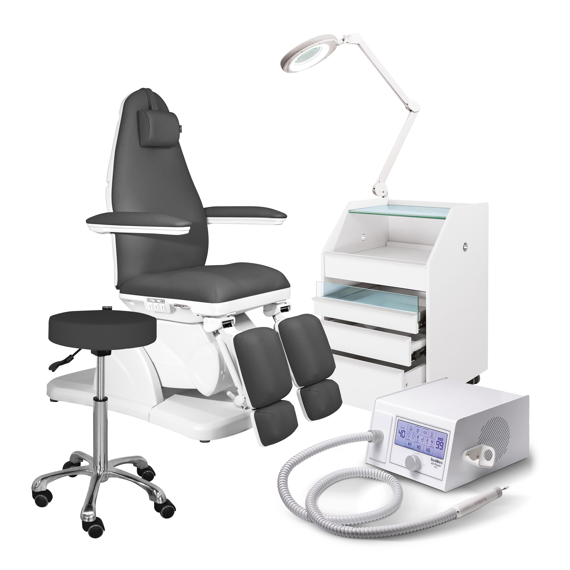 Promozione Cabina Pedicure Professionale Completa   Grigio Scuro