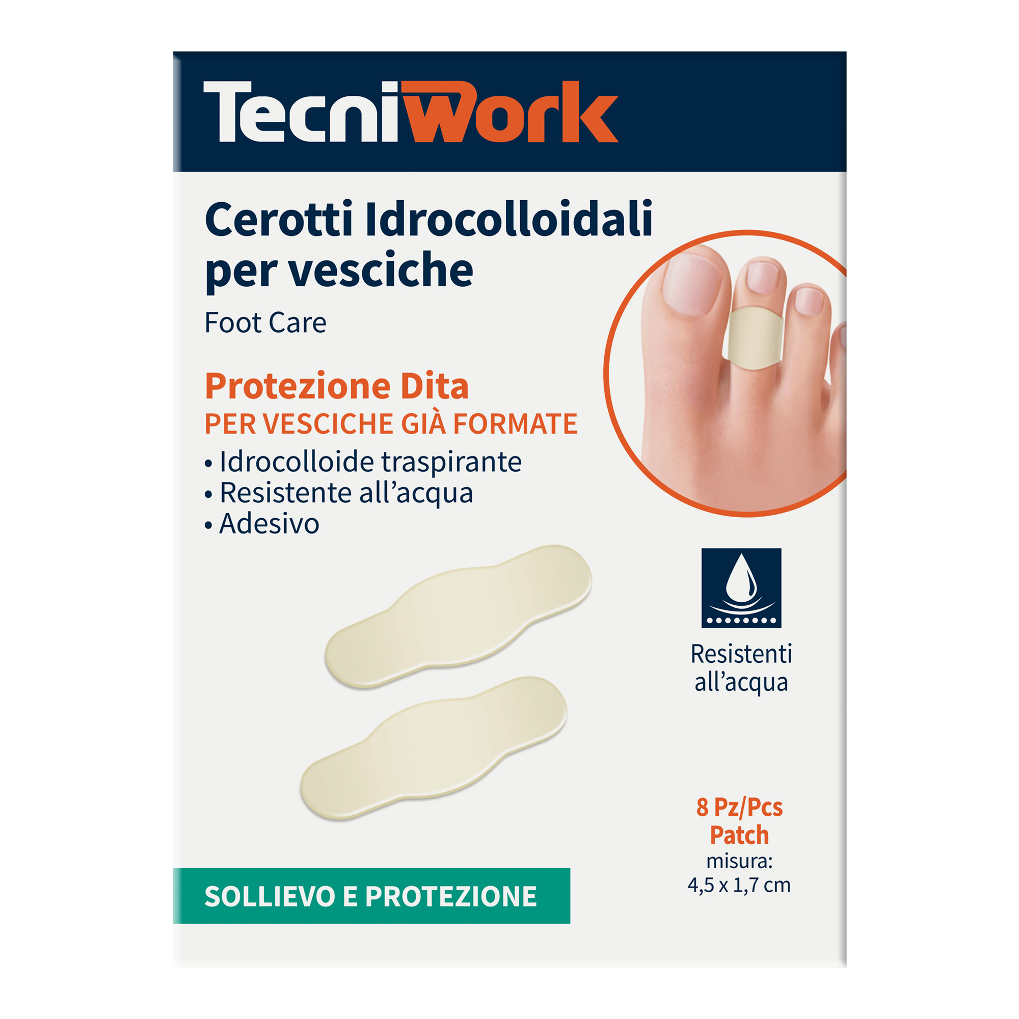 Pansements hydrocolloides orteils 8 pc