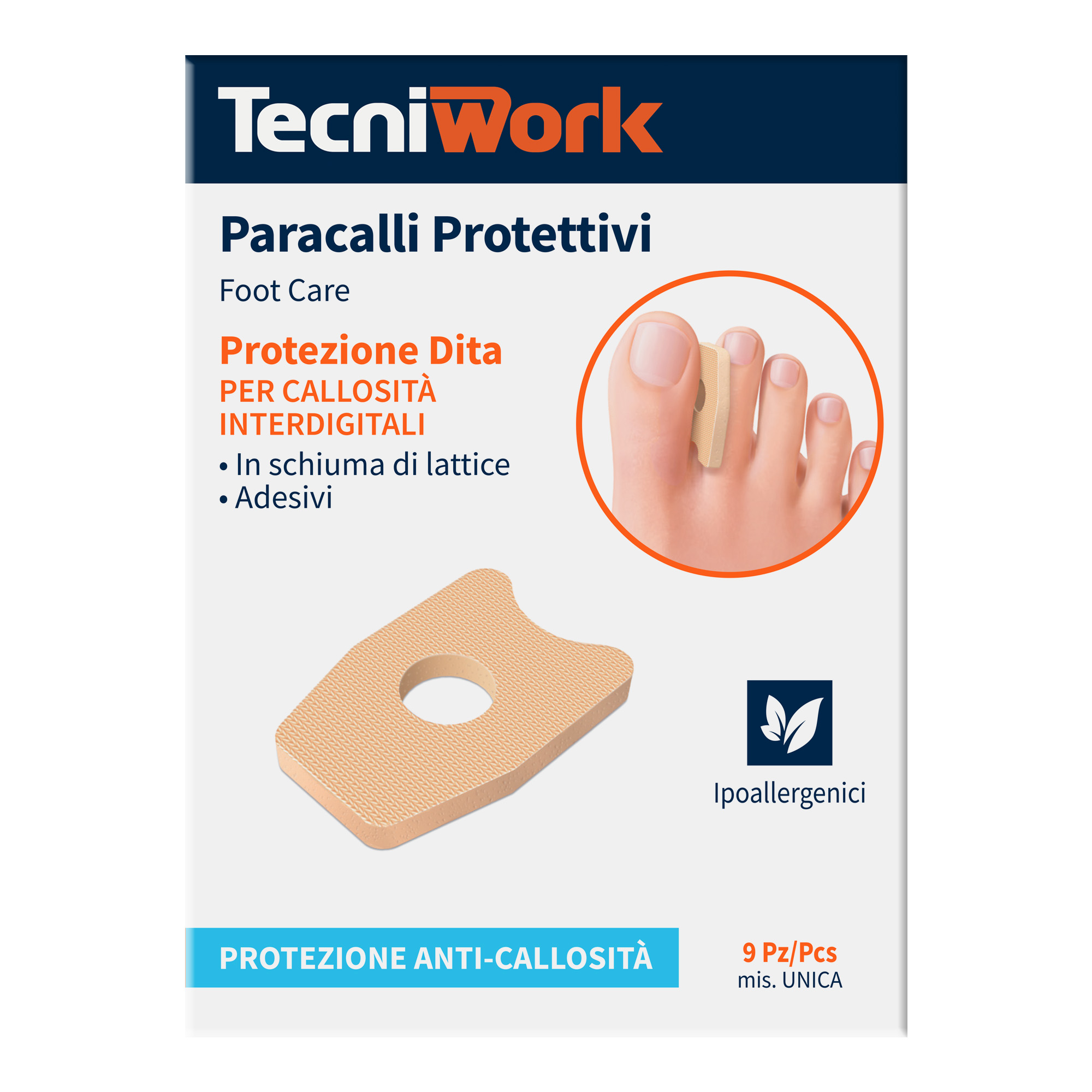 Protections pour callosités interdigitales et cors aux orteils, lot de 9 pièces