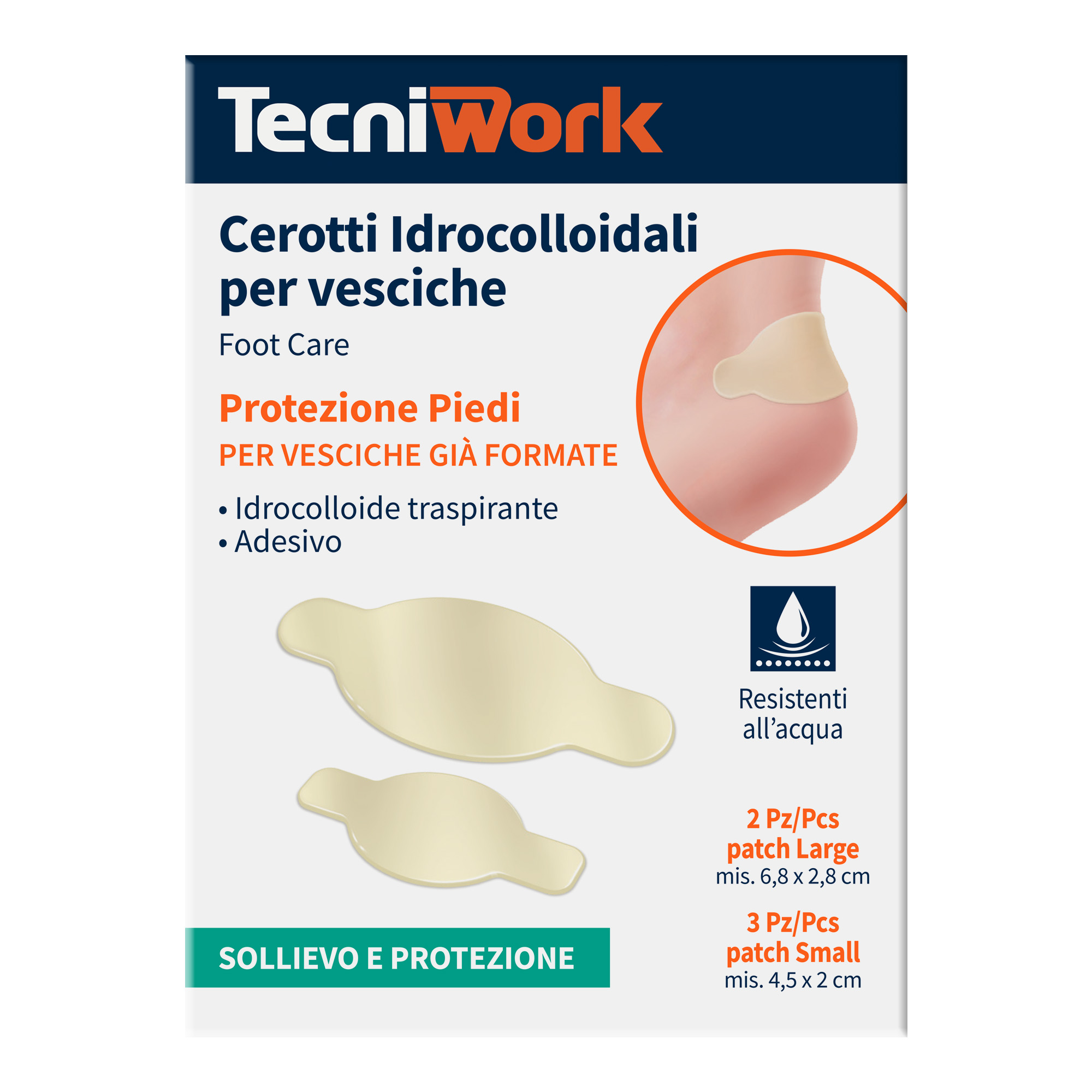 Pansements hydrocolloïdes ovales pour ampoules aux pieds, lot de 5