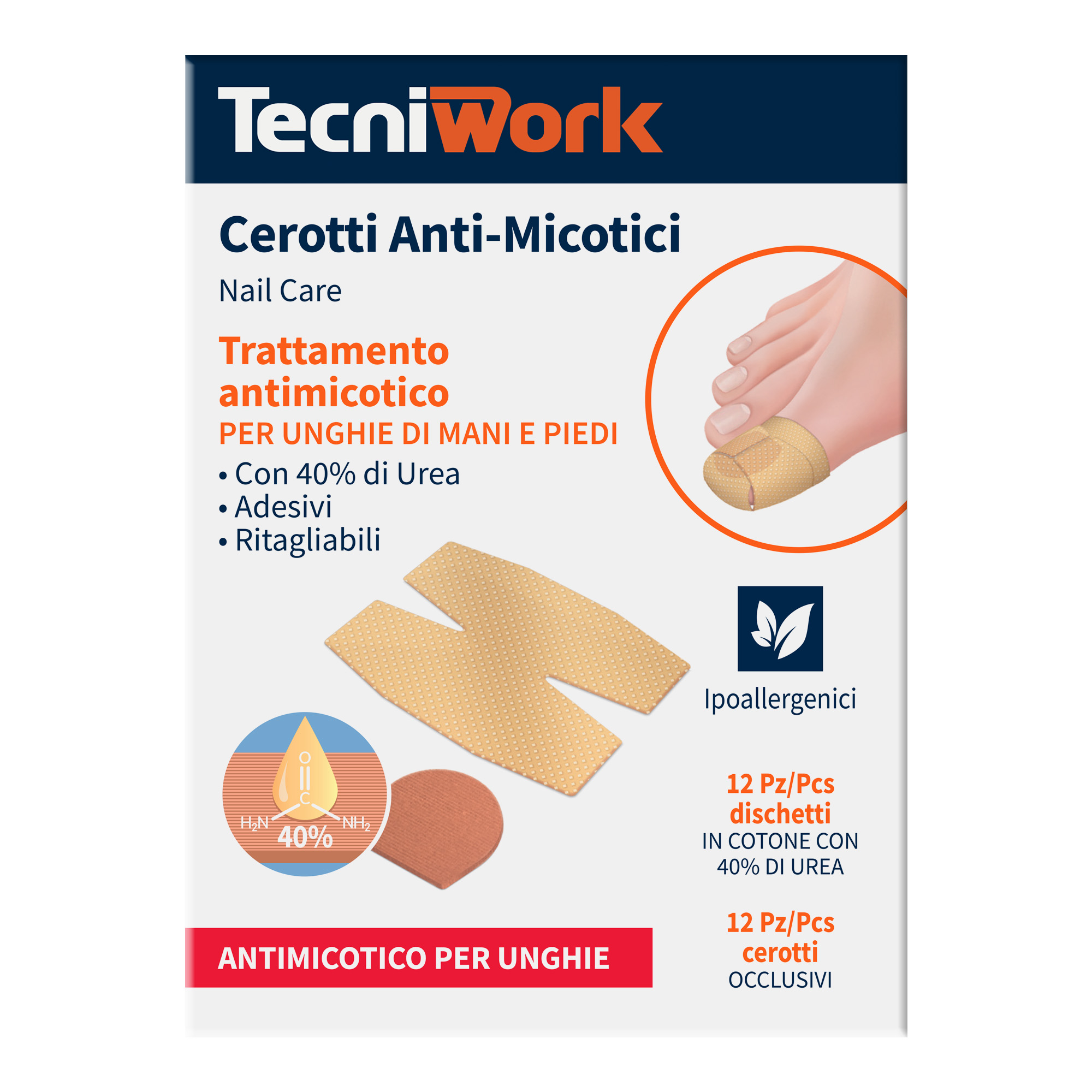 Emplâtres antifongiques pour ongles des mains et des pieds avec 40% d