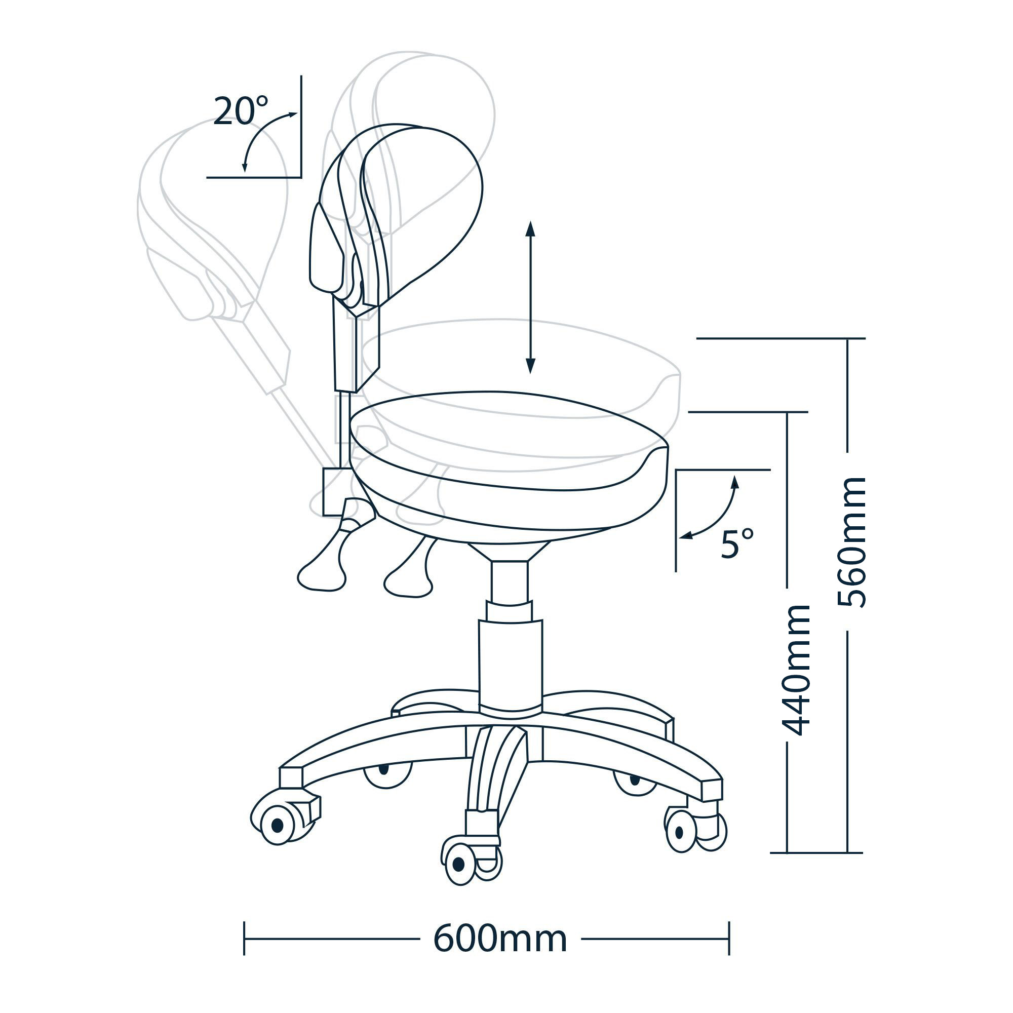 Ergonomischer Profi-Stuhl „Moon“